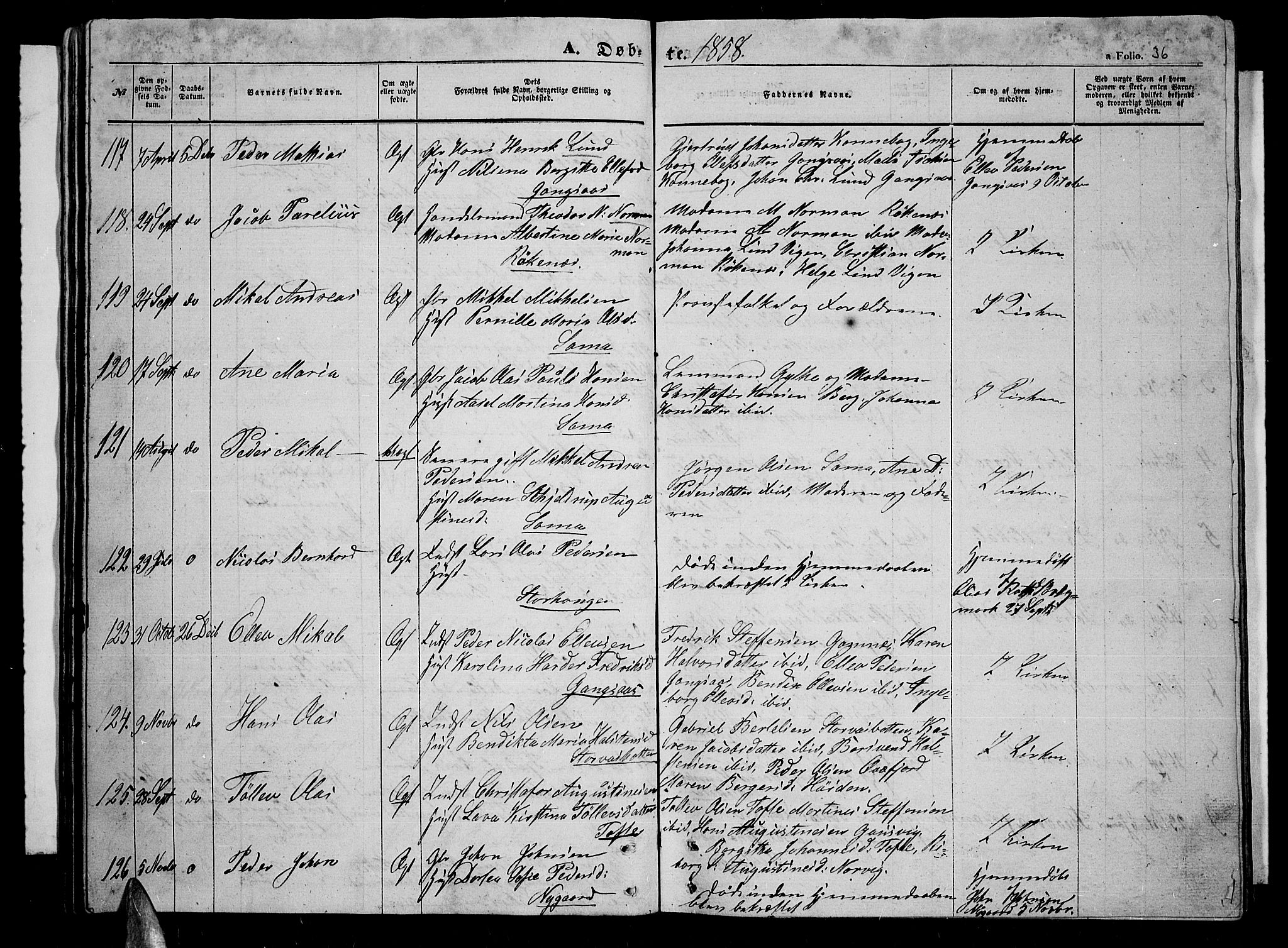 Trondenes sokneprestkontor, SATØ/S-1319/H/Hb/L0007klokker: Parish register (copy) no. 7, 1855-1862, p. 36