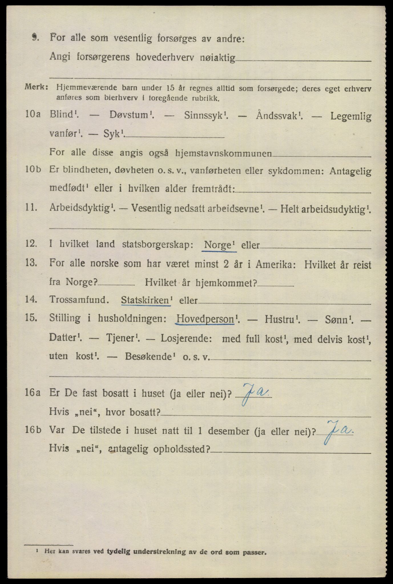 SAKO, 1920 census for Gol, 1920, p. 1219