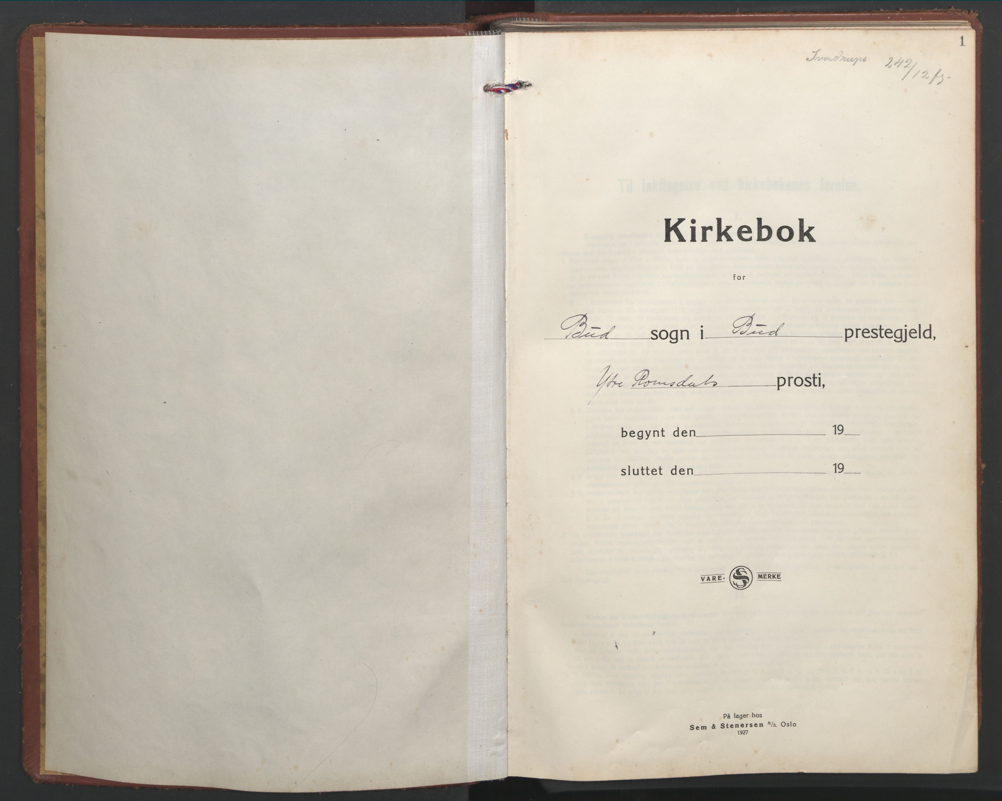 Ministerialprotokoller, klokkerbøker og fødselsregistre - Møre og Romsdal, AV/SAT-A-1454/566/L0775: Parish register (copy) no. 566C04, 1930-1946, p. 1