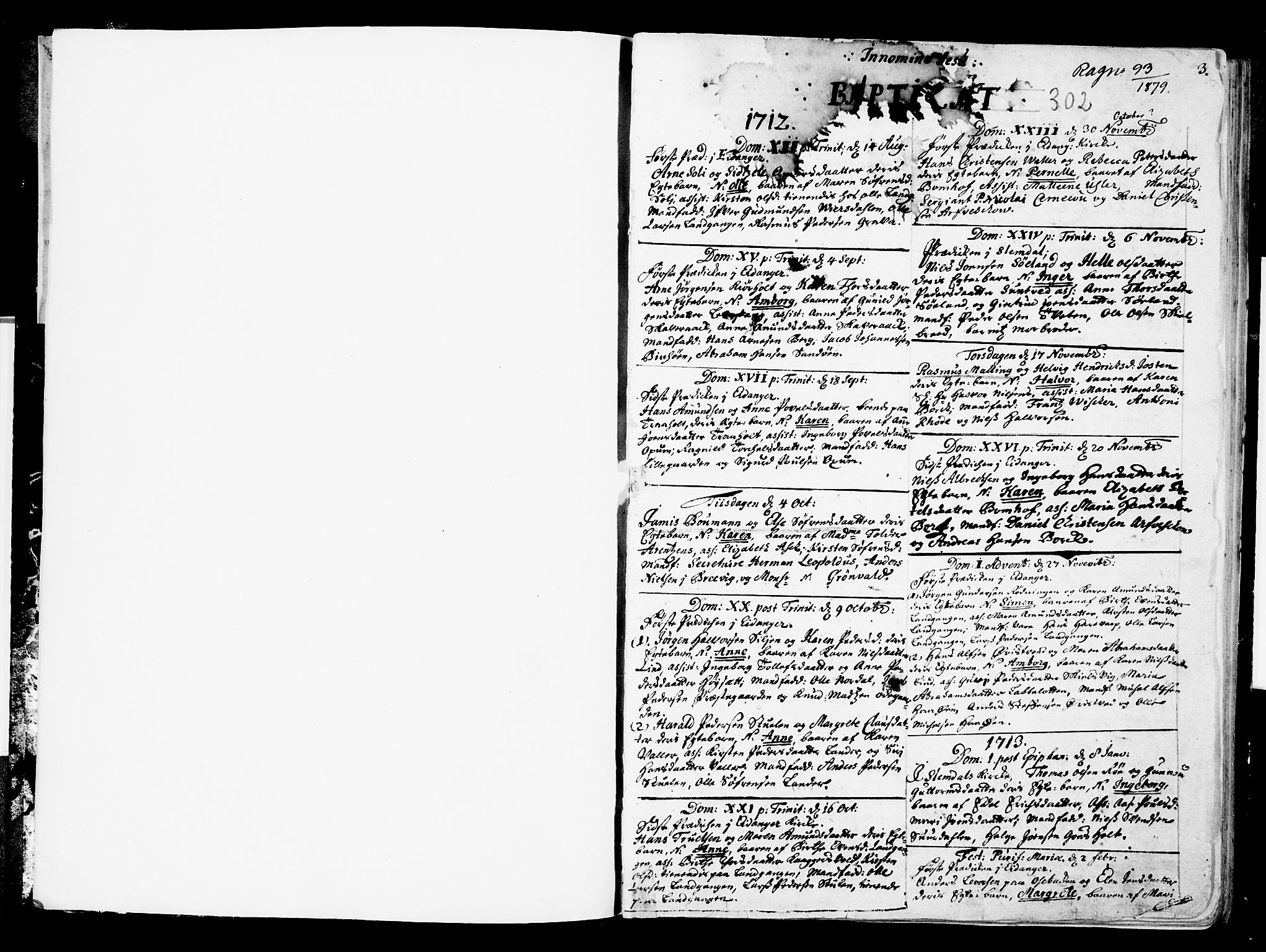 Eidanger kirkebøker, SAKO/A-261/F/Fa/L0002: Parish register (official) no. 2, 1712-1720, p. 2-3