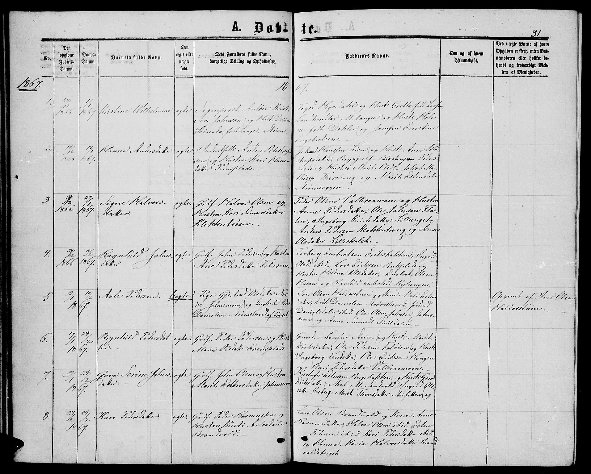 Alvdal prestekontor, SAH/PREST-060/H/Ha/Hab/L0002: Parish register (copy) no. 2, 1863-1878, p. 31