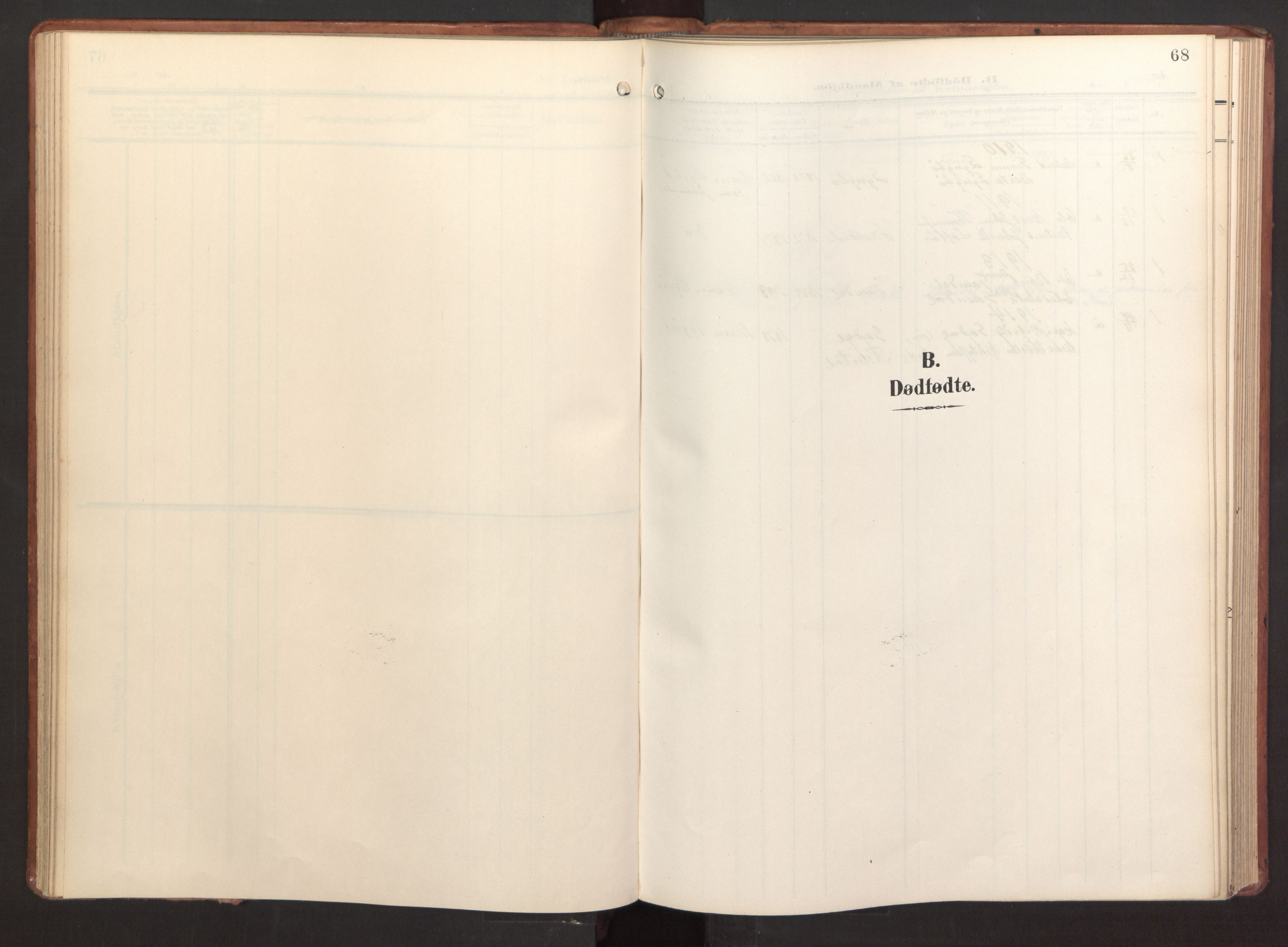 Fana Sokneprestembete, SAB/A-75101/H/Haa/Haab/L0004: Parish register (official) no. B 4, 1908-1915, p. 68