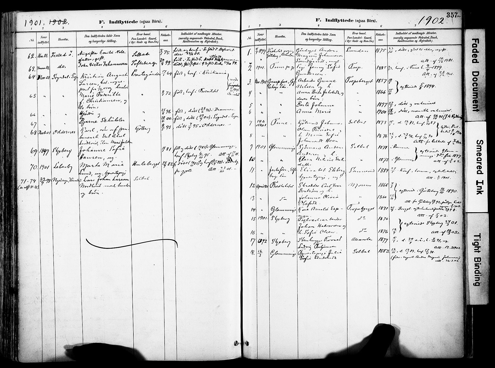 Borge prestekontor Kirkebøker, AV/SAO-A-10903/F/Fa/L0008: Parish register (official) no. I 8B, 1887-1902, p. 357