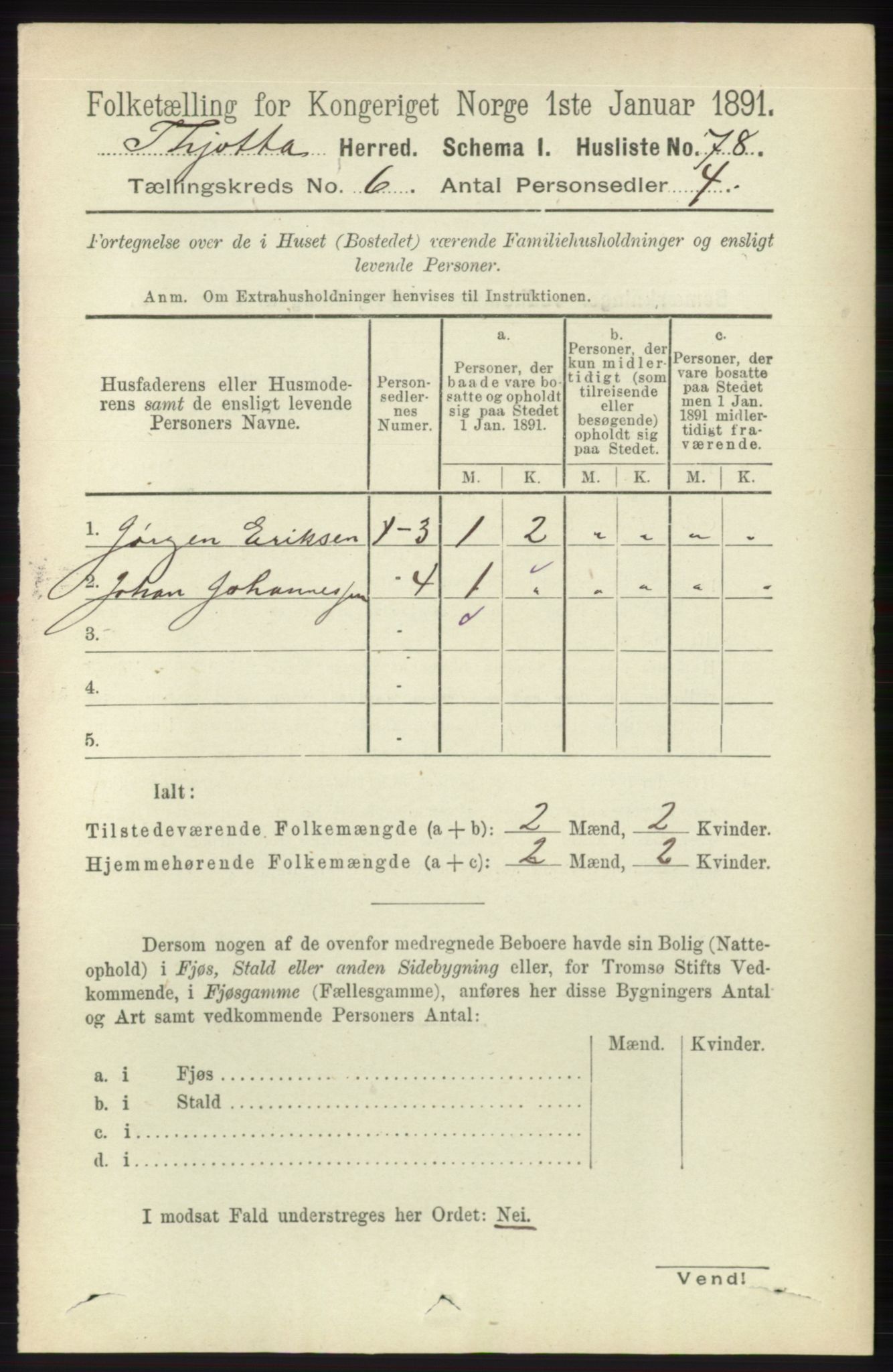 RA, 1891 census for 1817 Tjøtta, 1891, p. 2863