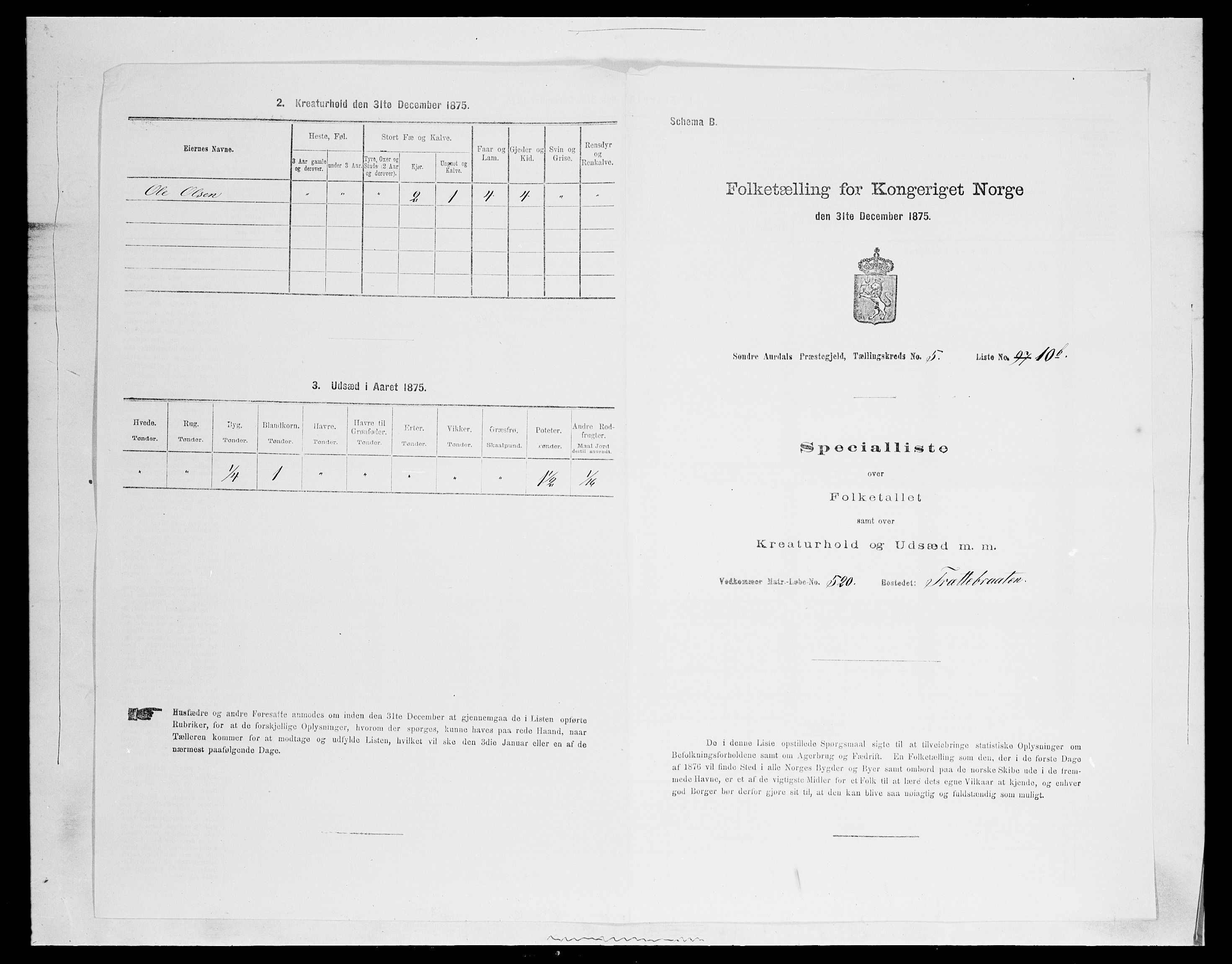 SAH, 1875 census for 0540P Sør-Aurdal, 1875, p. 937