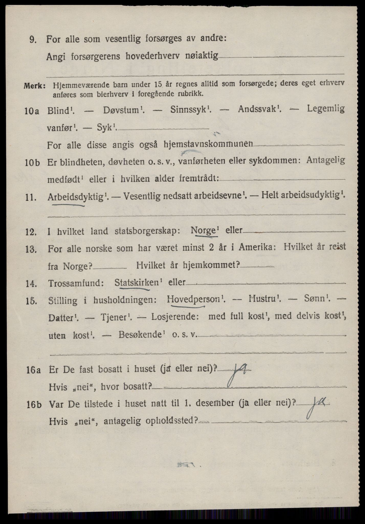 SAT, 1920 census for Giske, 1920, p. 1883