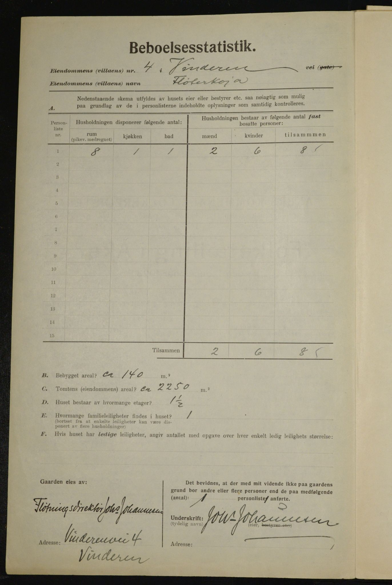 , Municipal Census 1923 for Aker, 1923, p. 22176