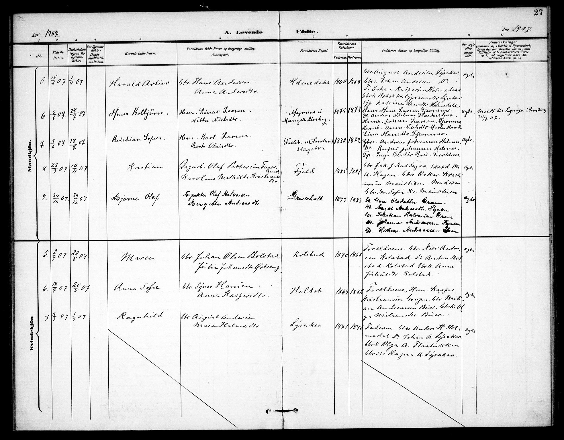 Høland prestekontor Kirkebøker, AV/SAO-A-10346a/F/Fc/L0003: Parish register (official) no. III 3, 1897-1911, p. 27