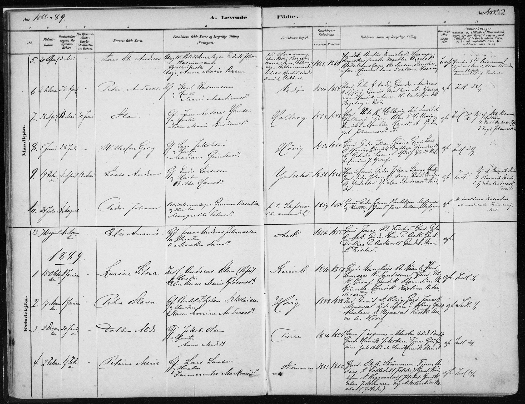 Askvoll sokneprestembete, AV/SAB-A-79501/H/Haa/Haab/L0002: Parish register (official) no. B 2, 1879-1909, p. 42