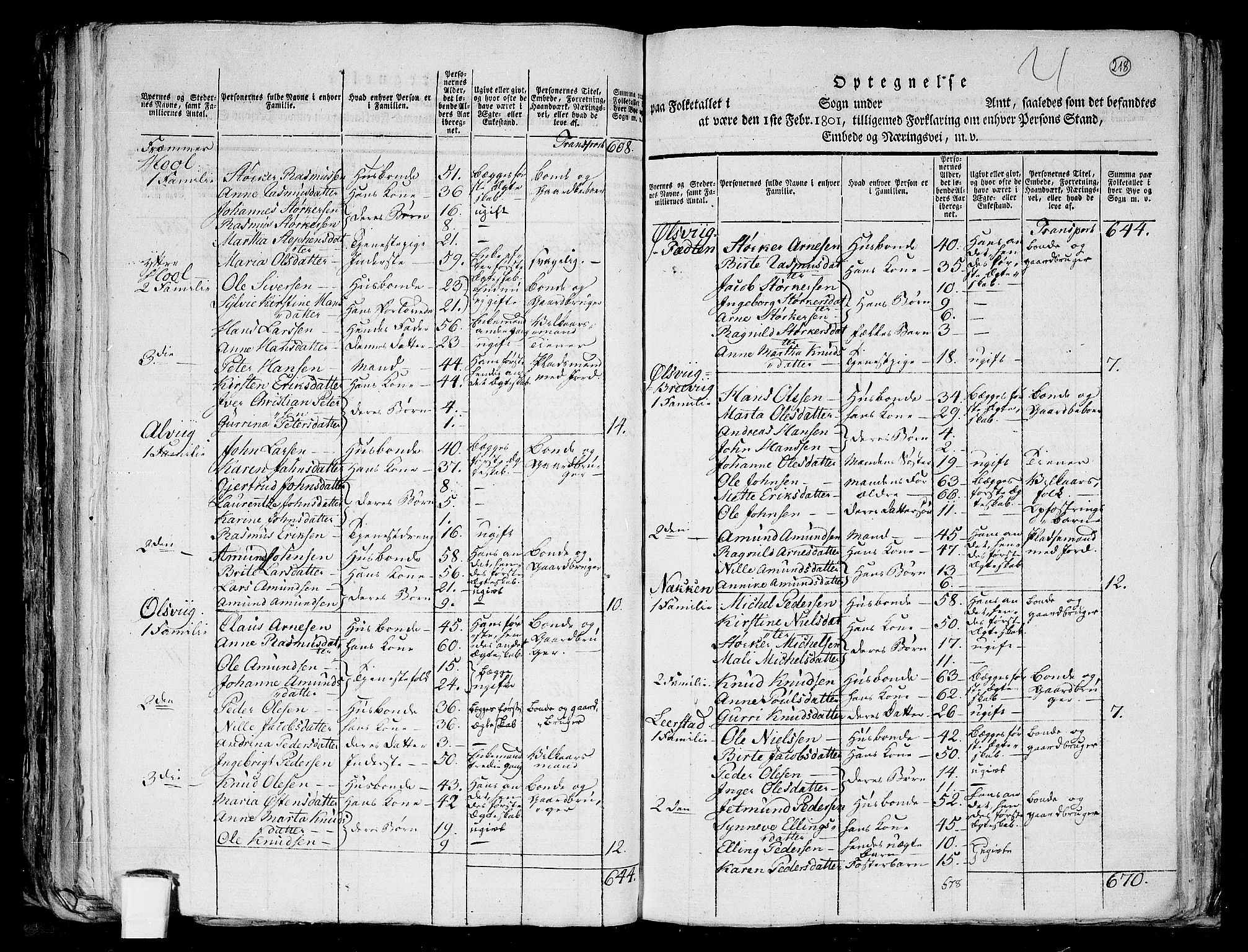 RA, 1801 census for 1531P Borgund, 1801, p. 217b-218a