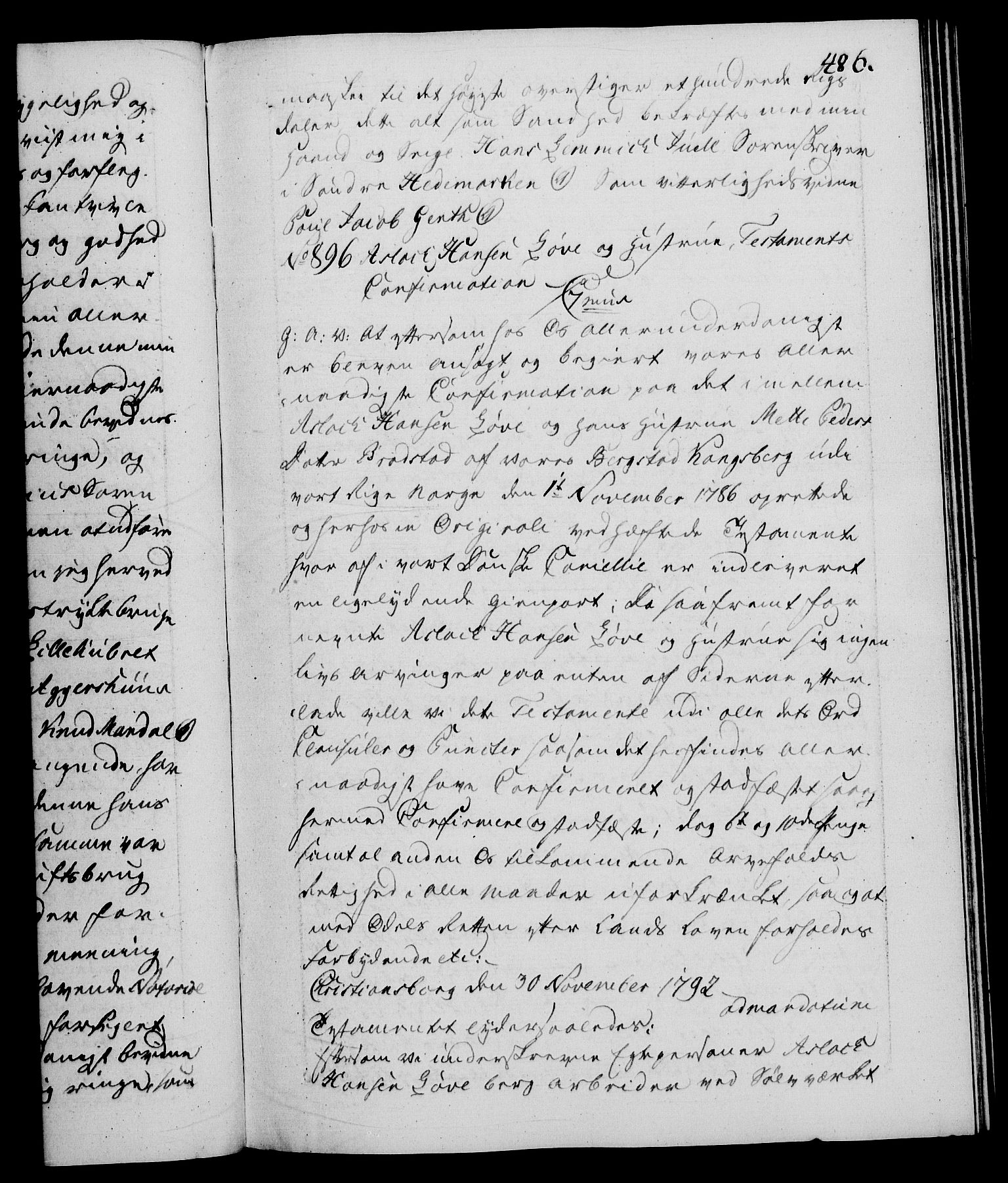 Danske Kanselli 1572-1799, AV/RA-EA-3023/F/Fc/Fca/Fcaa/L0054: Norske registre, 1792-1793, p. 486a
