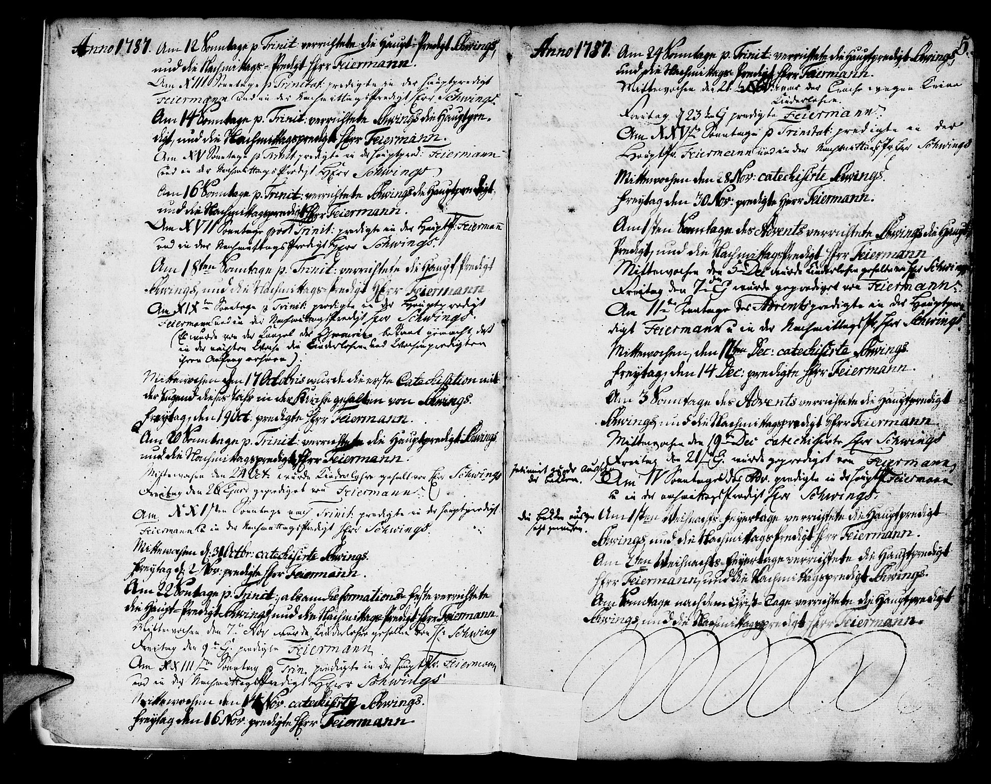 Mariakirken Sokneprestembete, AV/SAB-A-76901/H/Haa/L0003: Parish register (official) no. A 3, 1786-1815, p. 5