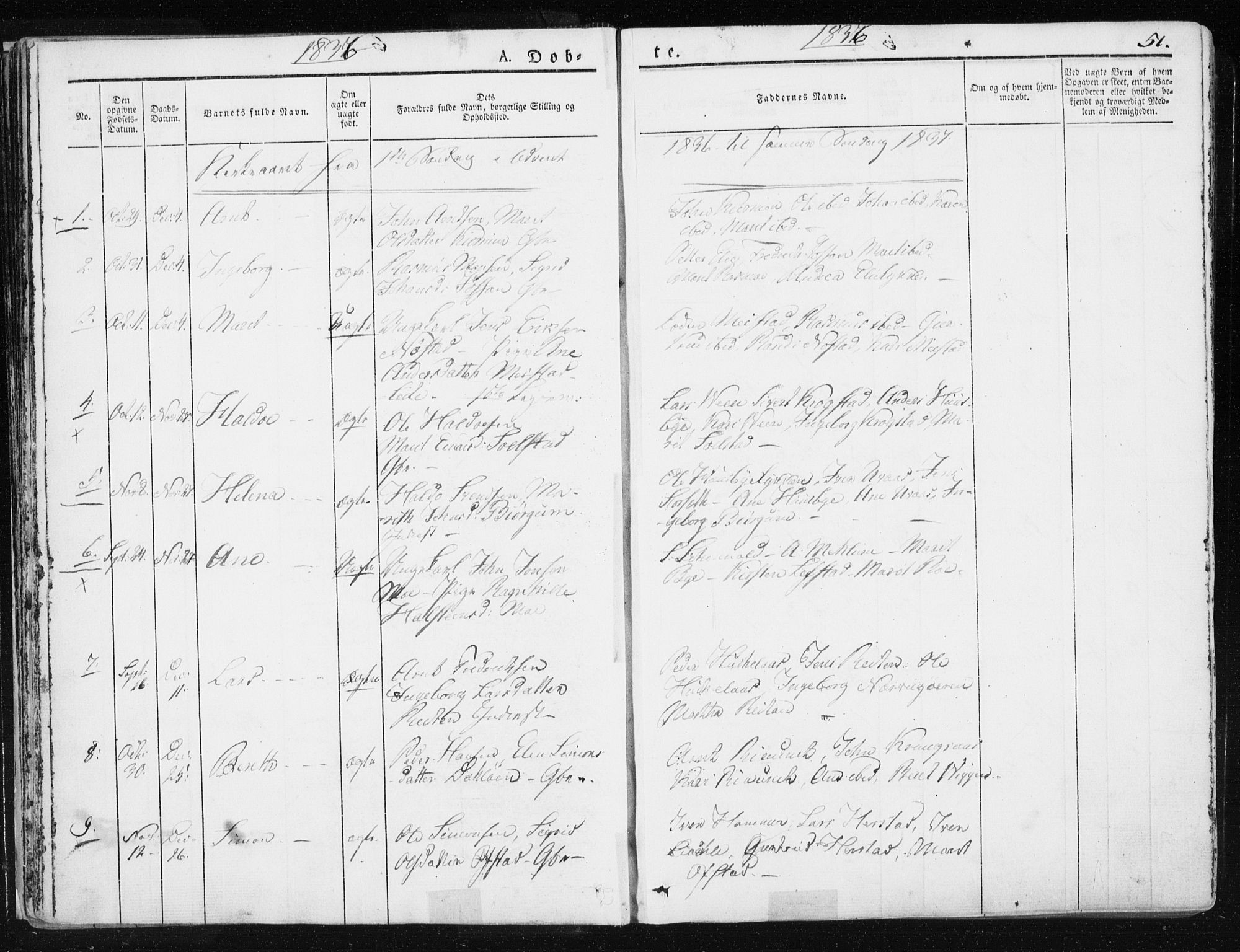 Ministerialprotokoller, klokkerbøker og fødselsregistre - Sør-Trøndelag, SAT/A-1456/665/L0771: Parish register (official) no. 665A06, 1830-1856, p. 51