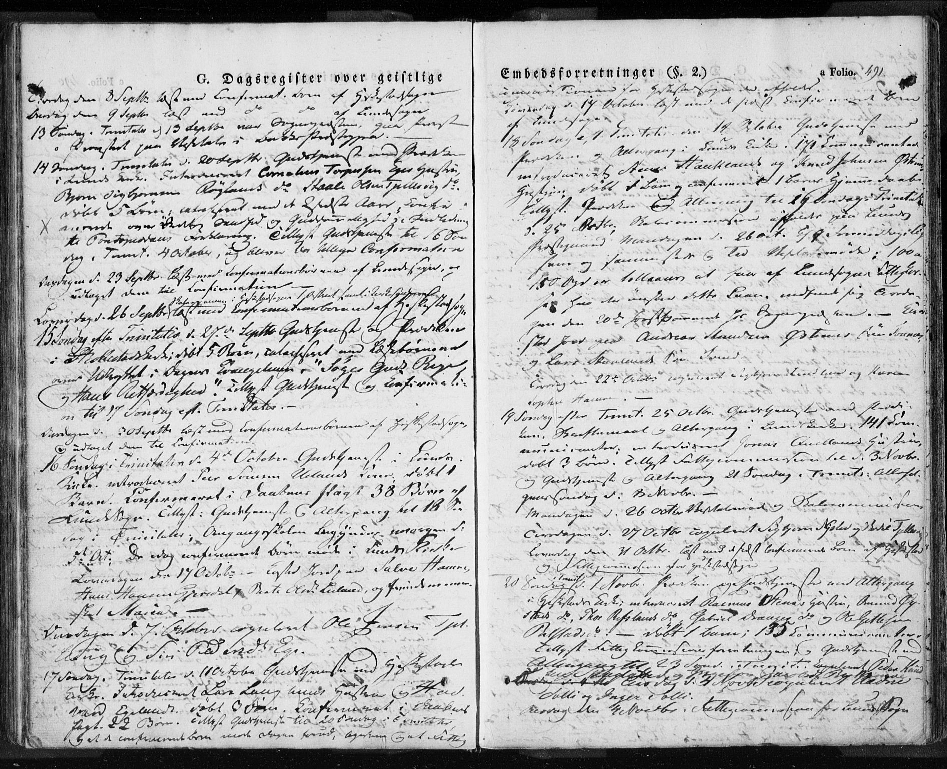 Lund sokneprestkontor, SAST/A-101809/S06/L0008: Parish register (official) no. A 7.2, 1833-1854, p. 491