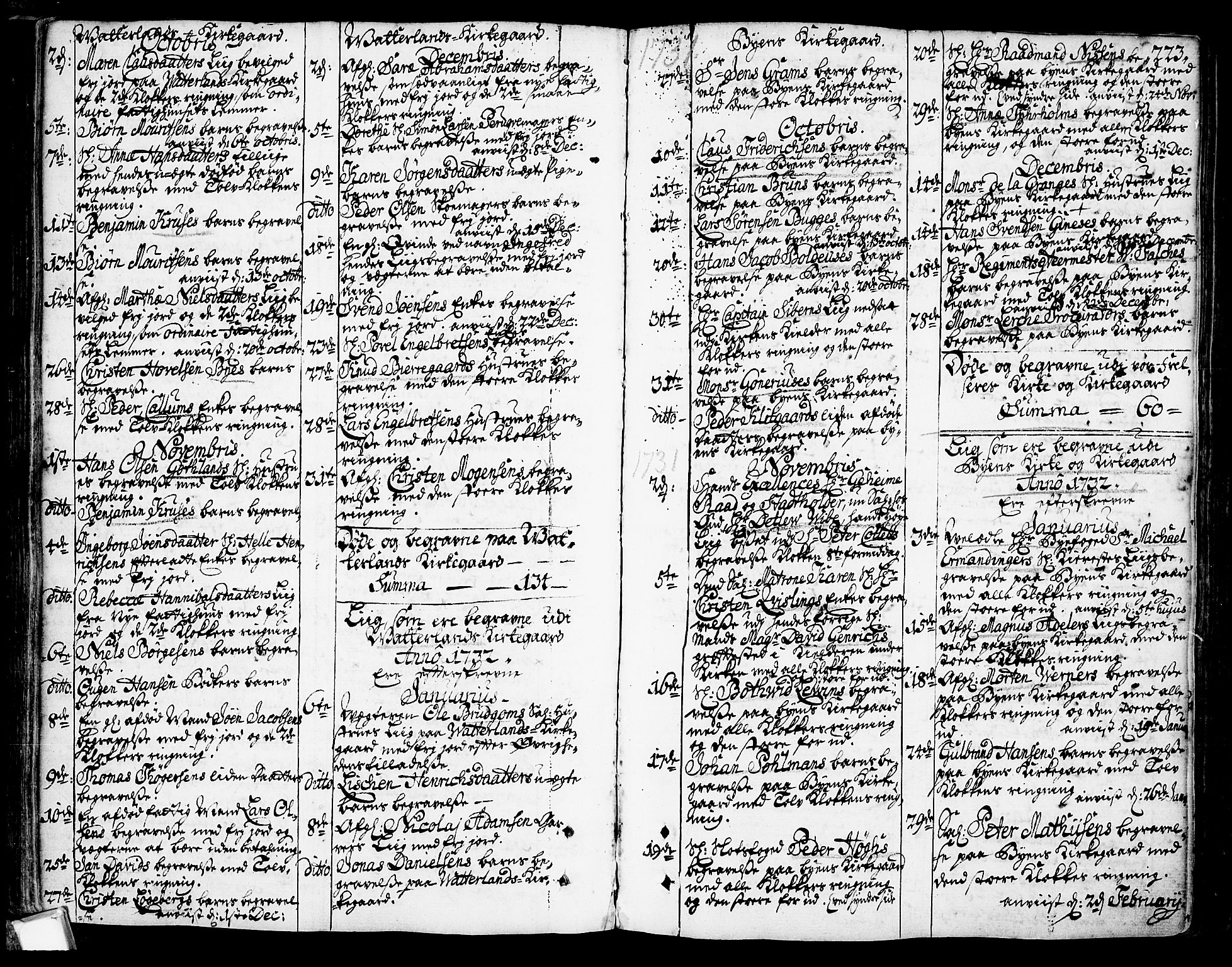 Oslo domkirke Kirkebøker, SAO/A-10752/F/Fa/L0003: Parish register (official) no. 3, 1731-1743, p. 223