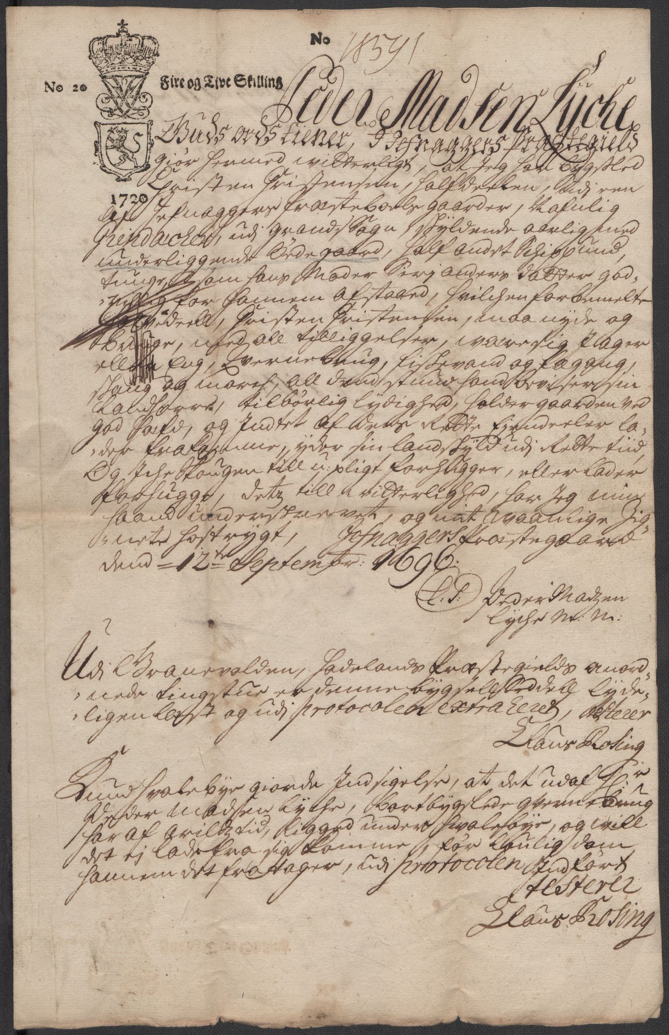 Riksarkivets diplomsamling, RA/EA-5965/F15/L0014: Prestearkiv - Oppland, 1696-1879, p. 4