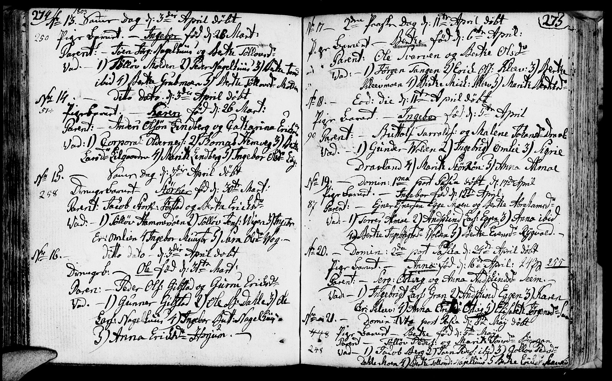 Ministerialprotokoller, klokkerbøker og fødselsregistre - Nord-Trøndelag, AV/SAT-A-1458/749/L0468: Parish register (official) no. 749A02, 1787-1817, p. 274-275