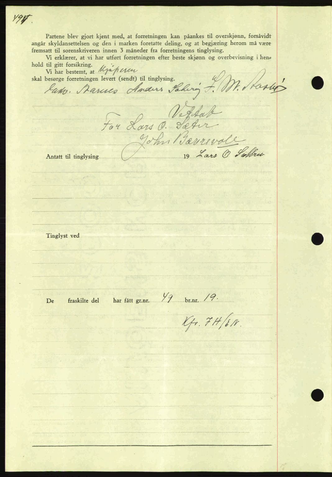 Nordmøre sorenskriveri, AV/SAT-A-4132/1/2/2Ca: Mortgage book no. A86, 1939-1939, Diary no: : 1524/1939