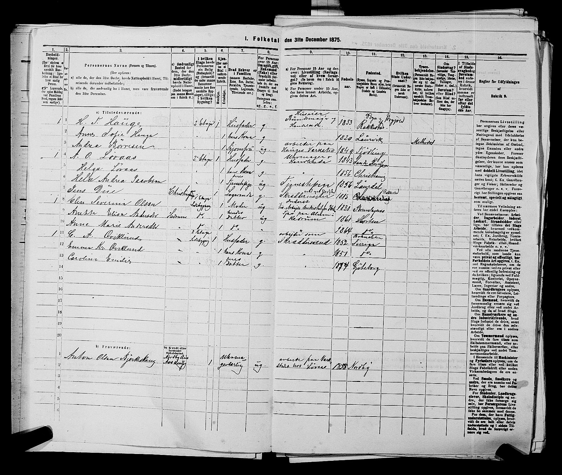 SAKO, 1875 census for 0707P Larvik, 1875, p. 553