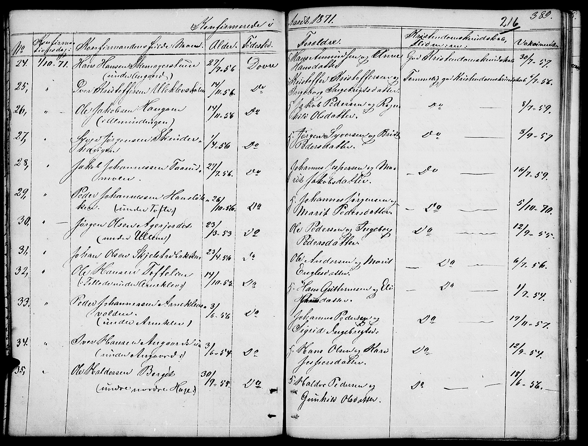 Dovre prestekontor, SAH/PREST-066/H/Ha/Hab/L0001: Parish register (copy) no. 1, 1862-1880, p. 389