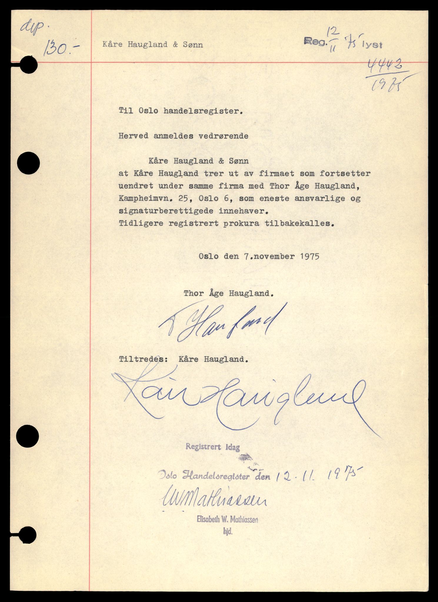 Oslo byfogd, Handelsregisteret, AV/SAT-A-10867/G/Gb/Gba/L0022: Enkeltmannsforetak, Ka-Kjek, 1944-1990