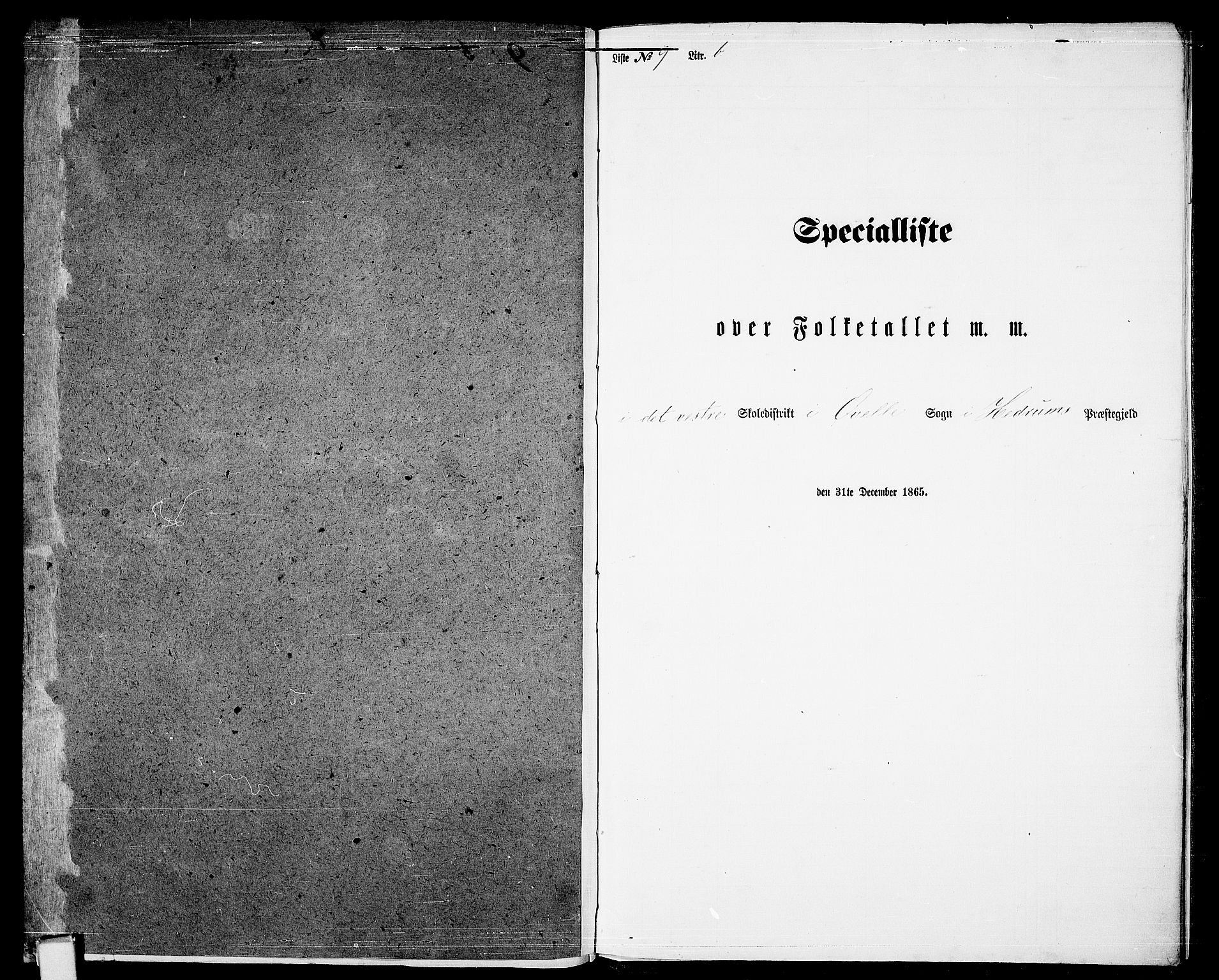 RA, 1865 census for Hedrum, 1865, p. 180