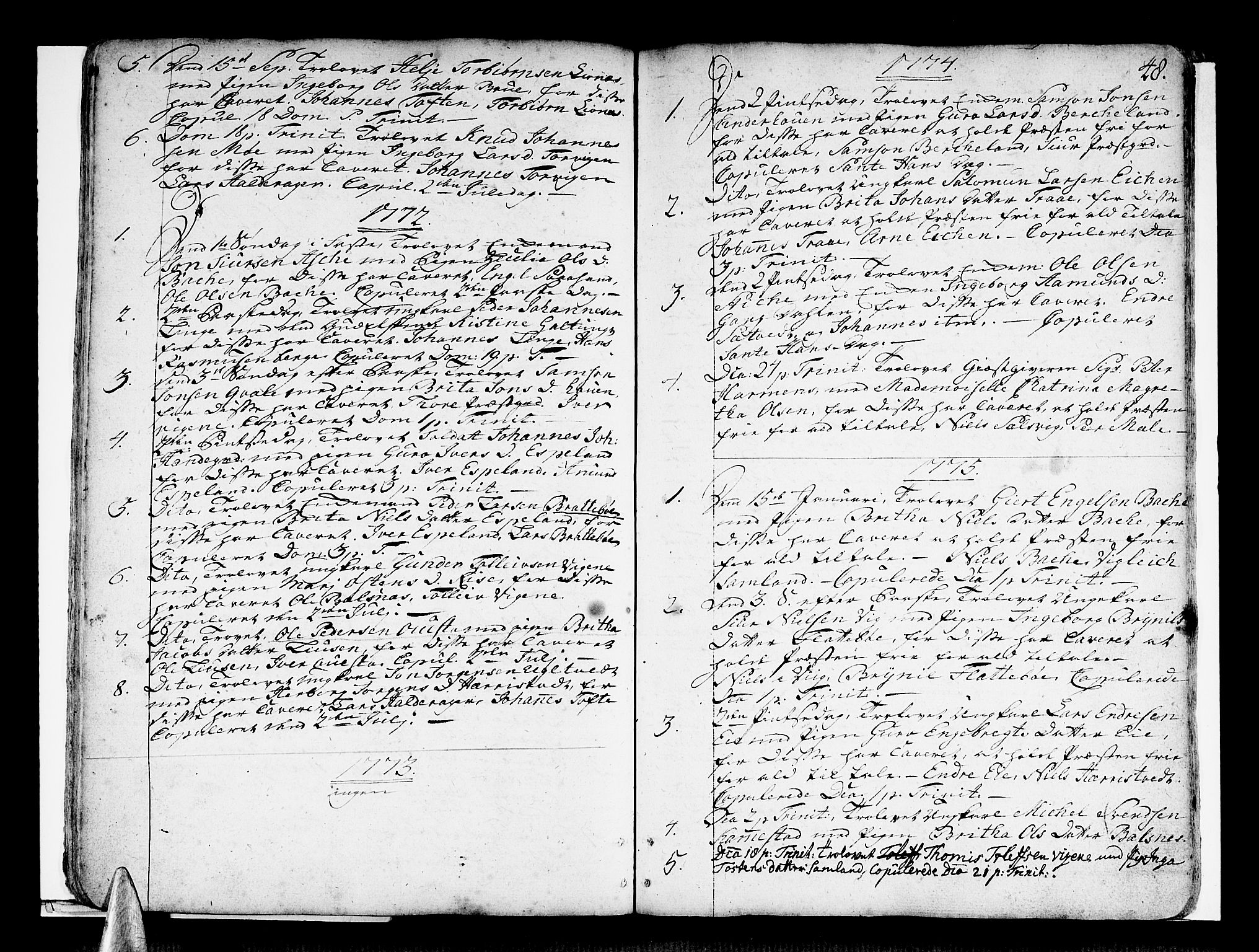 Strandebarm sokneprestembete, SAB/A-78401/H/Haa: Parish register (official) no. A 3 /2, 1751-1787, p. 48