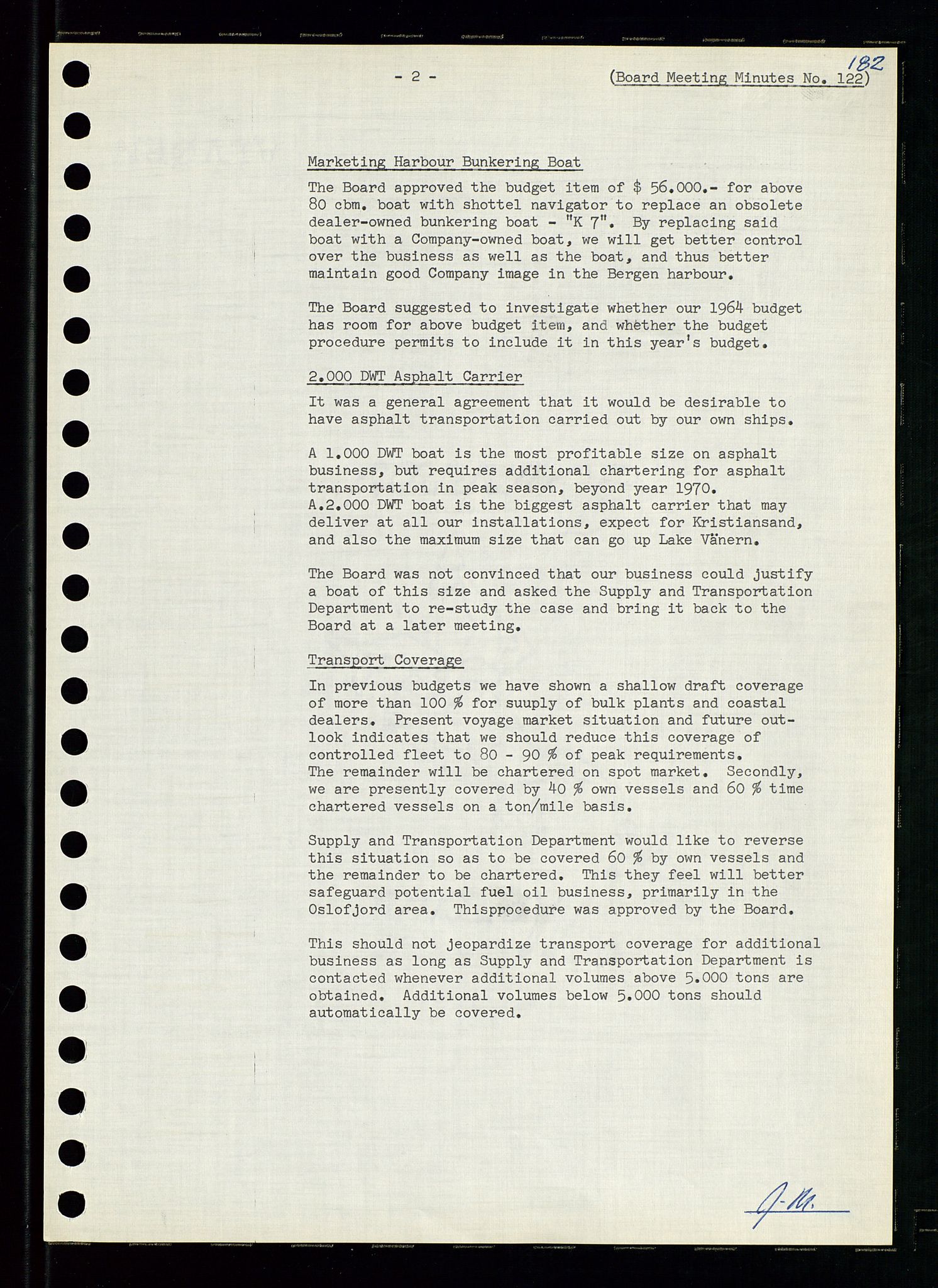 Pa 0982 - Esso Norge A/S, AV/SAST-A-100448/A/Aa/L0001/0004: Den administrerende direksjon Board minutes (styrereferater) / Den administrerende direksjon Board minutes (styrereferater), 1963-1964, p. 80