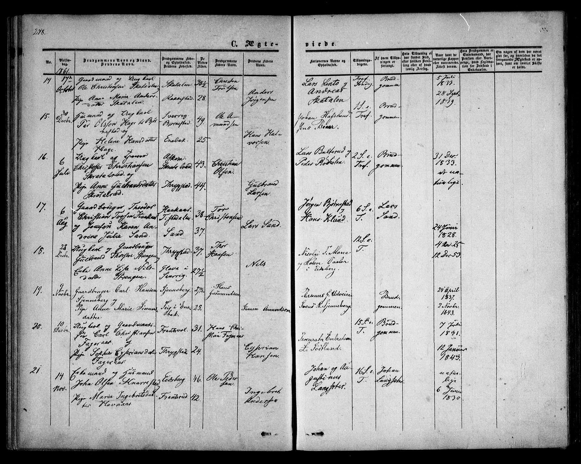 Trøgstad prestekontor Kirkebøker, AV/SAO-A-10925/F/Fa/L0008.b: Parish register (official) no. I 8B, 1855-1864, p. 248