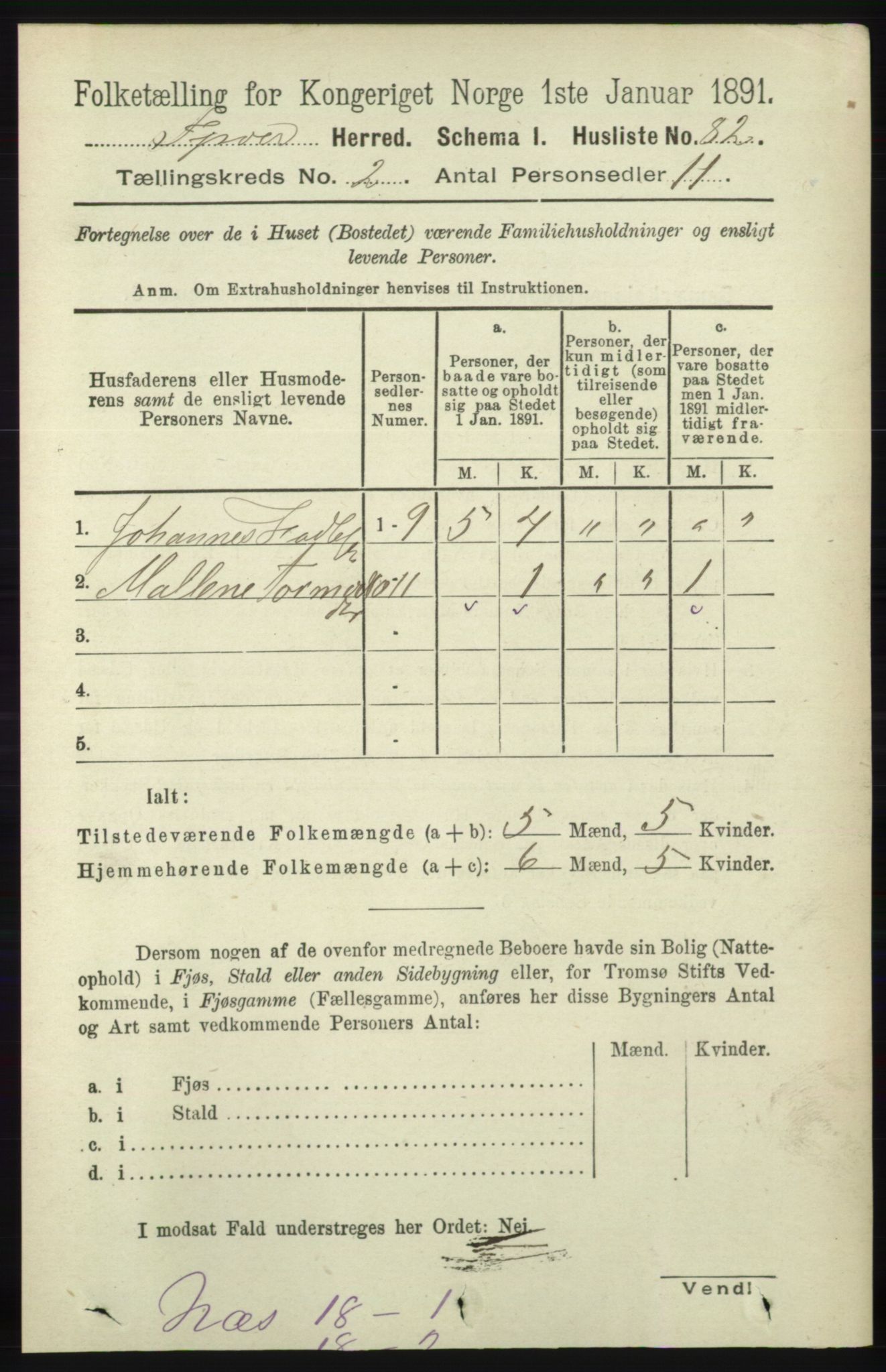 RA, 1891 census for 1146 Tysvær, 1891, p. 683