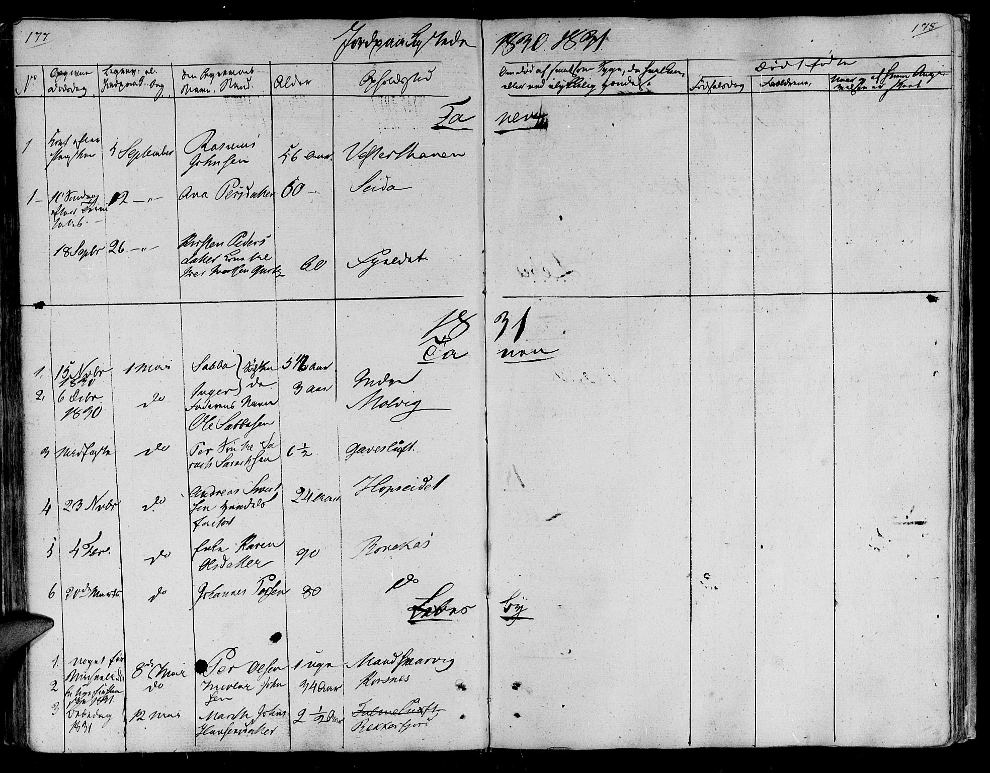 Lebesby sokneprestkontor, SATØ/S-1353/H/Ha/L0002kirke: Parish register (official) no. 2, 1816-1833, p. 177-178