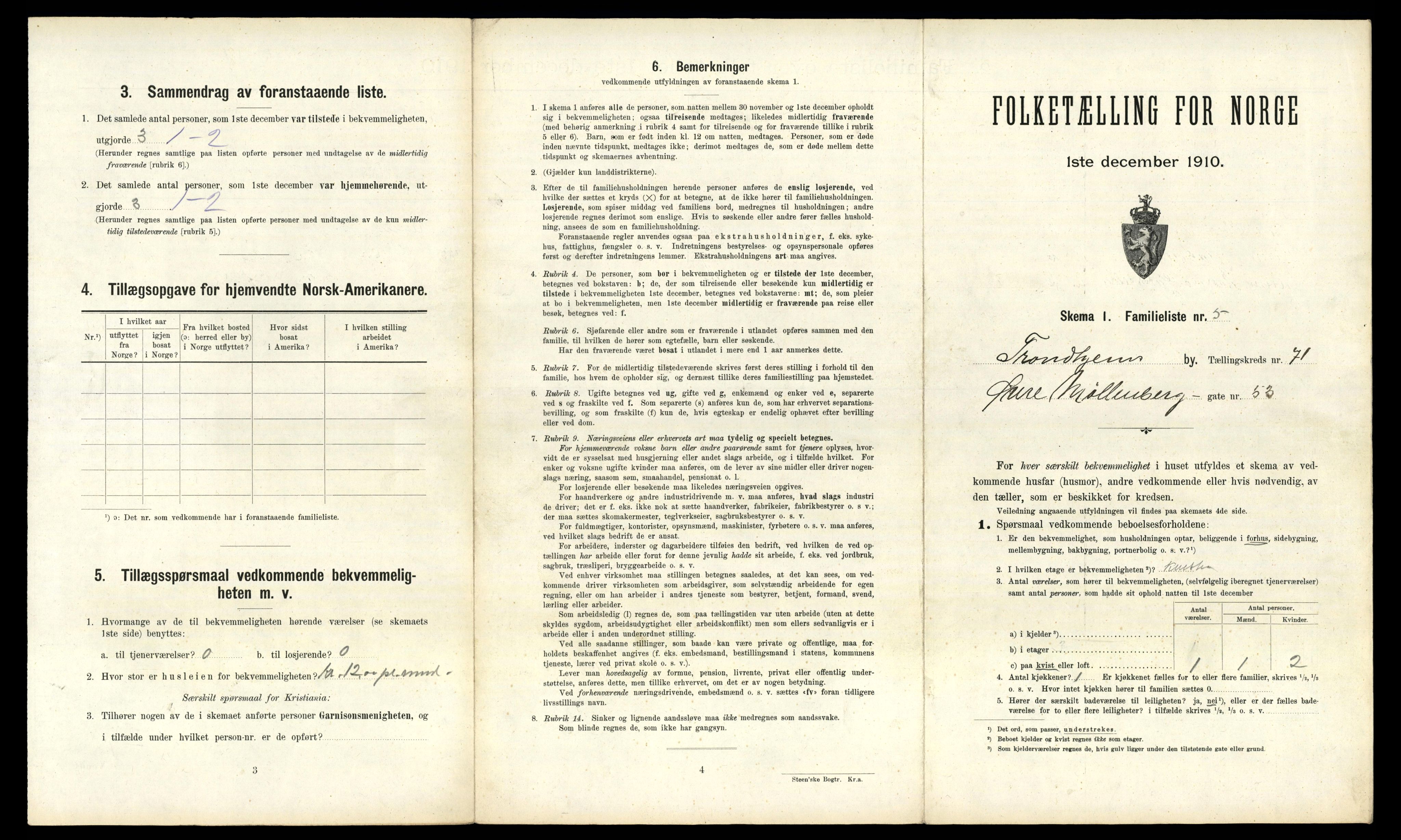 RA, 1910 census for Trondheim, 1910, p. 20923