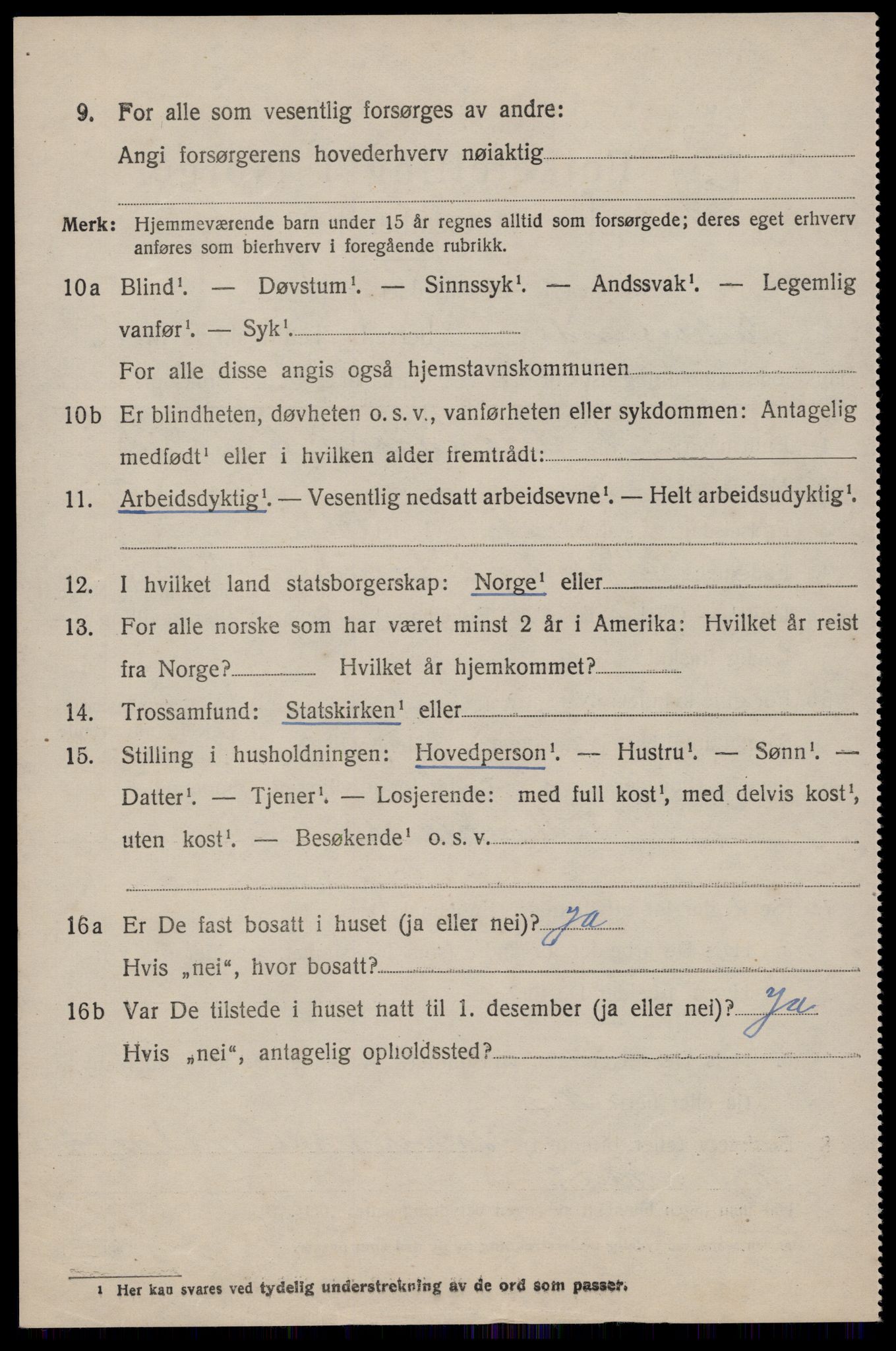 SAST, 1920 census for Eigersund, 1920, p. 2314