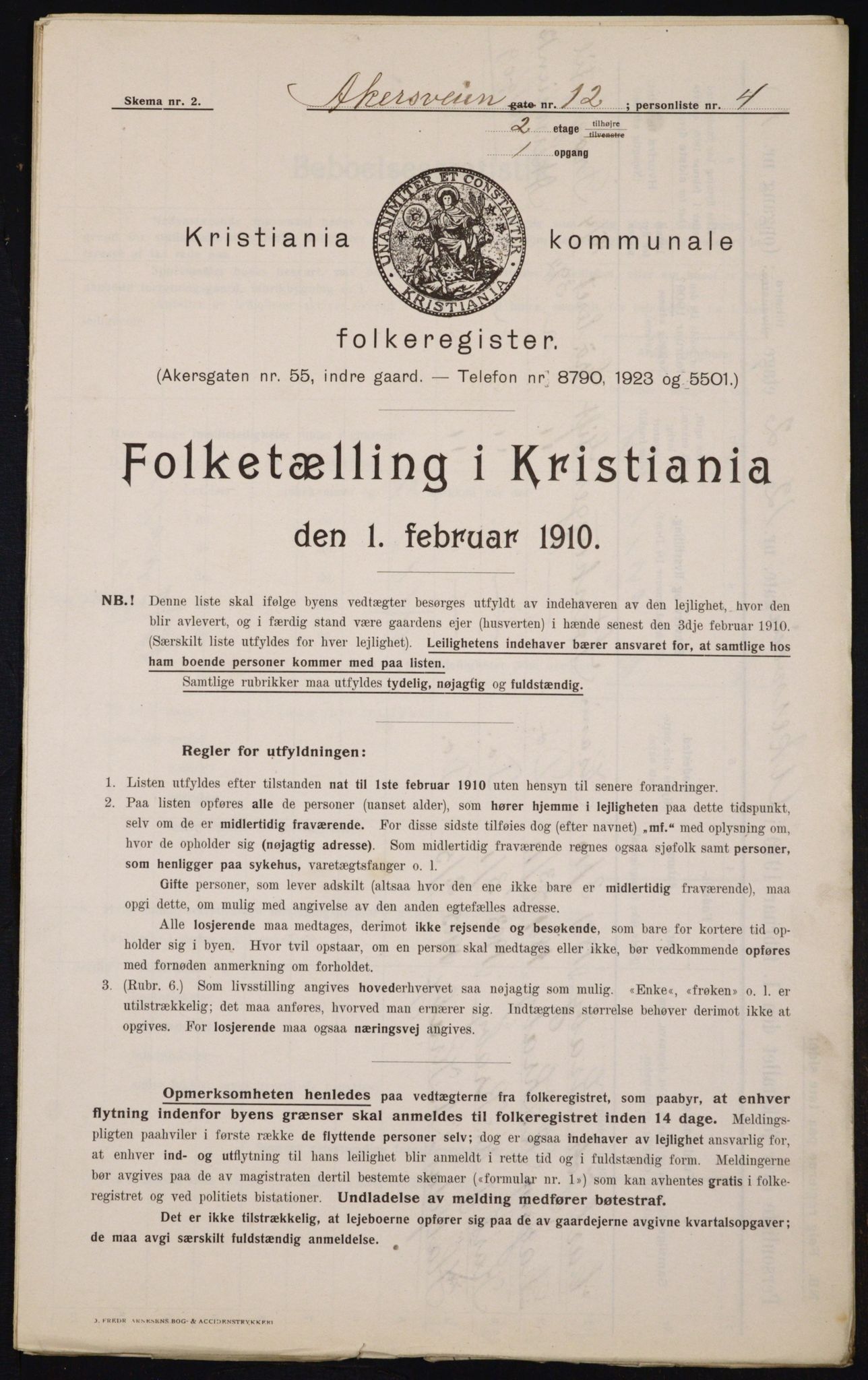 OBA, Municipal Census 1910 for Kristiania, 1910, p. 779