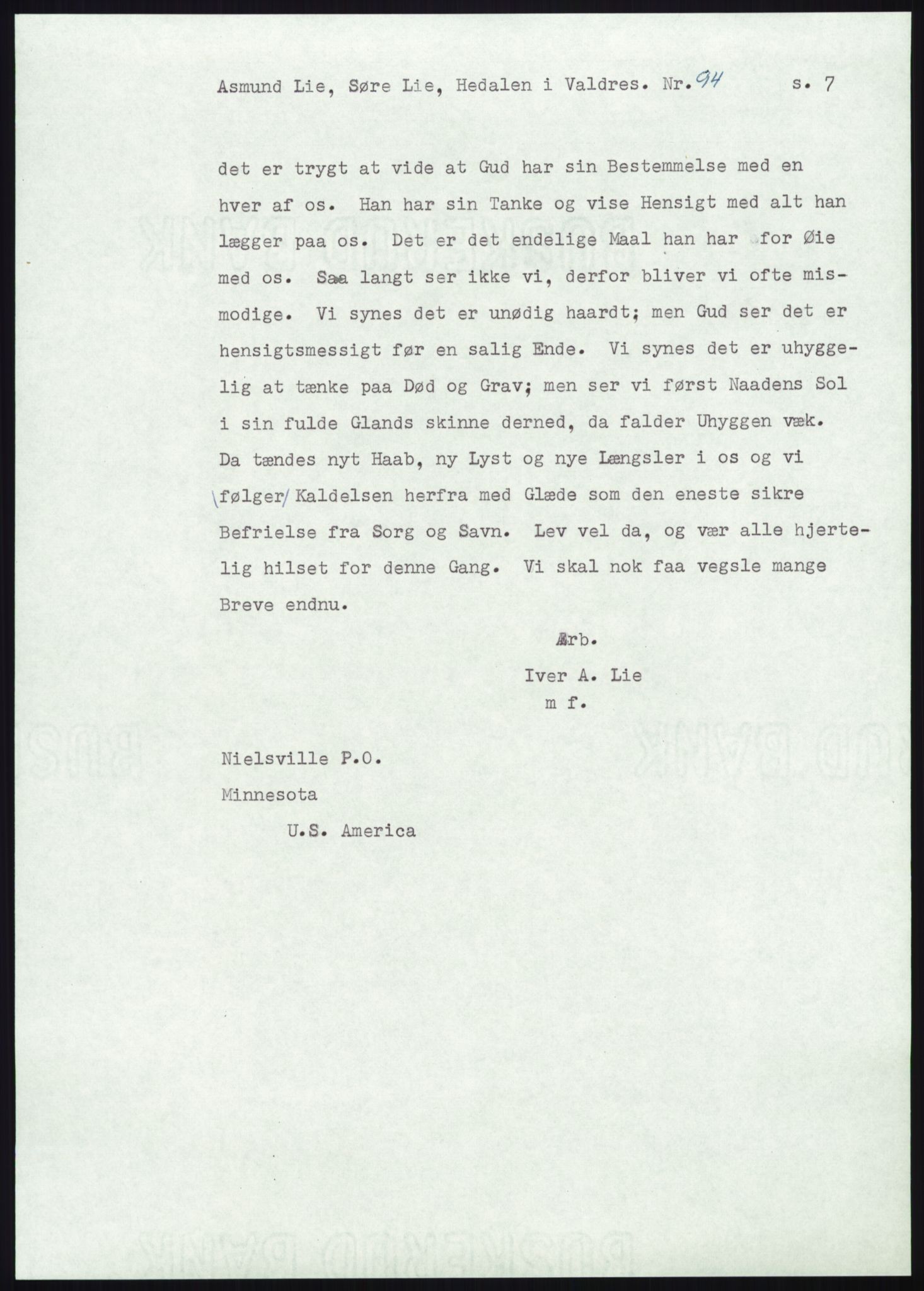 Samlinger til kildeutgivelse, Amerikabrevene, AV/RA-EA-4057/F/L0013: Innlån fra Oppland: Lie (brevnr 79-115) - Nordrum, 1838-1914, p. 211