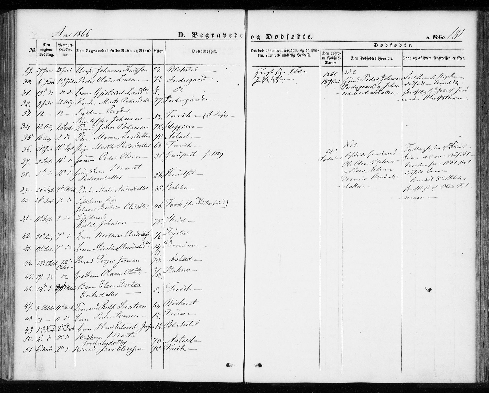 Ministerialprotokoller, klokkerbøker og fødselsregistre - Møre og Romsdal, AV/SAT-A-1454/584/L0965: Parish register (official) no. 584A05, 1857-1868, p. 181