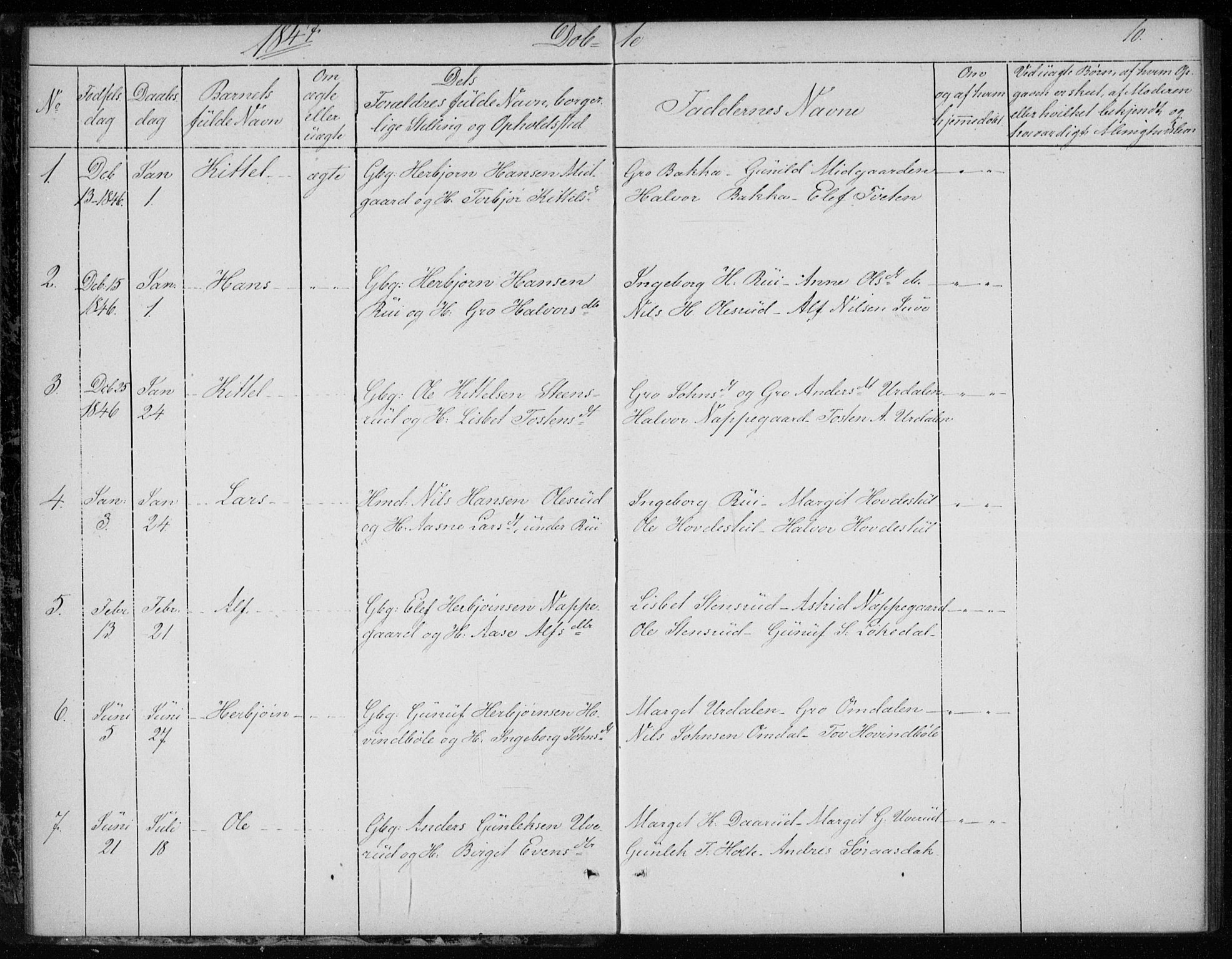 Gransherad kirkebøker, AV/SAKO-A-267/F/Fb/L0003: Parish register (official) no. II 3, 1844-1859, p. 10