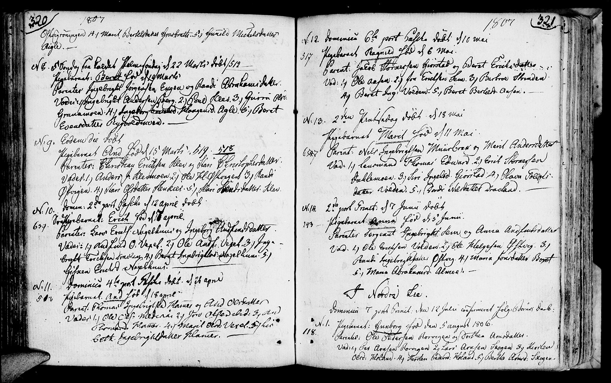 Ministerialprotokoller, klokkerbøker og fødselsregistre - Nord-Trøndelag, SAT/A-1458/749/L0468: Parish register (official) no. 749A02, 1787-1817, p. 320-321
