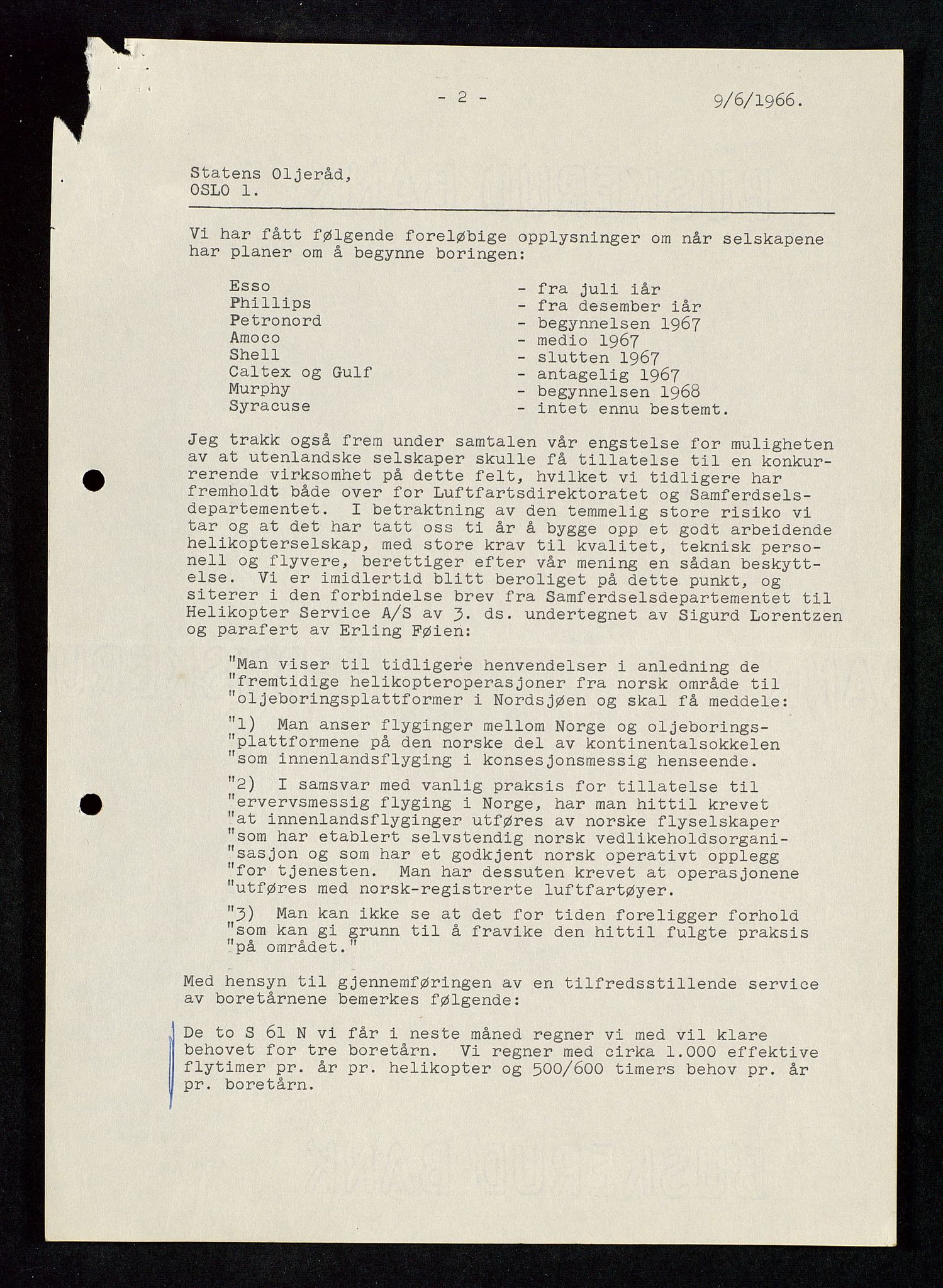 Industridepartementet, Oljekontoret, AV/SAST-A-101348/Db/L0003: Helikopterflyving og helikopterdekk, redningsheis i helikopter, ID Olje, div., 1966-1973, p. 339