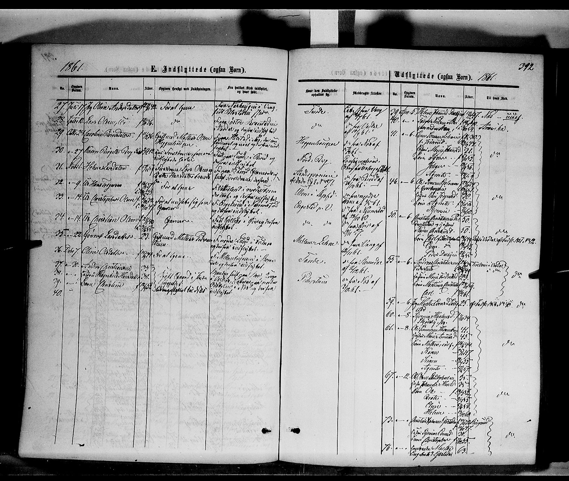 Ringsaker prestekontor, SAH/PREST-014/K/Ka/L0010: Parish register (official) no. 10, 1861-1869, p. 392