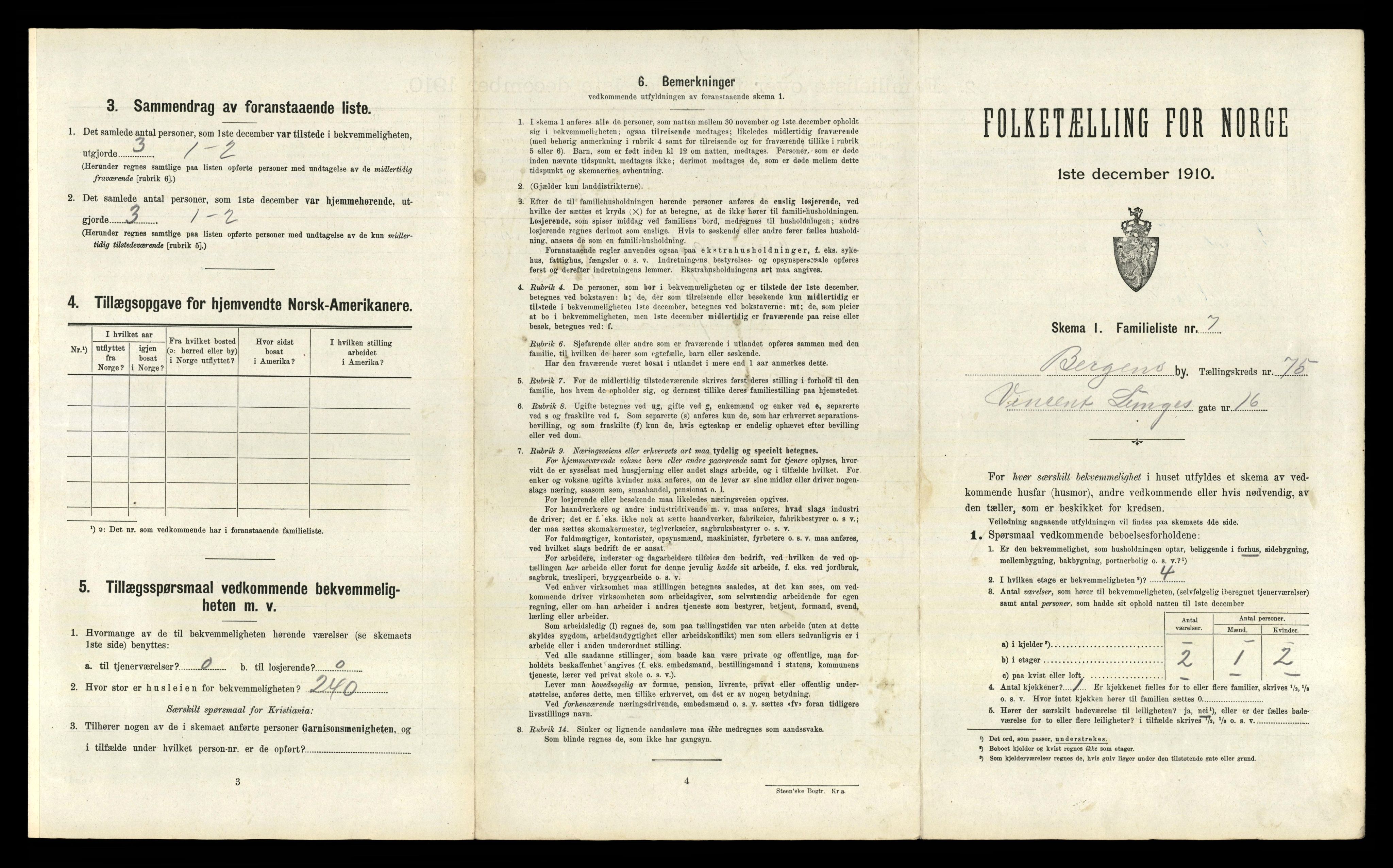 RA, 1910 census for Bergen, 1910, p. 25969