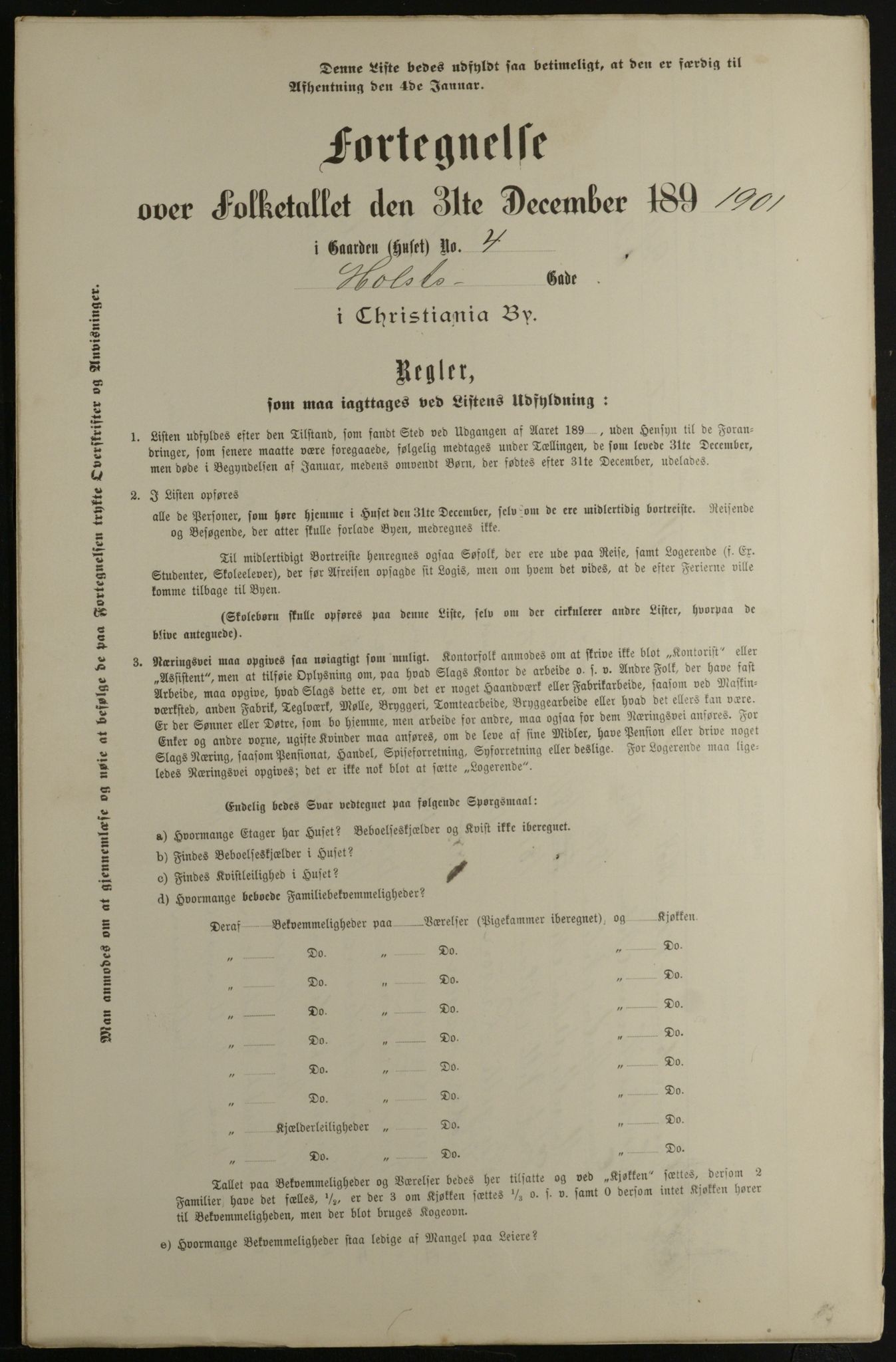 OBA, Municipal Census 1901 for Kristiania, 1901, p. 6462