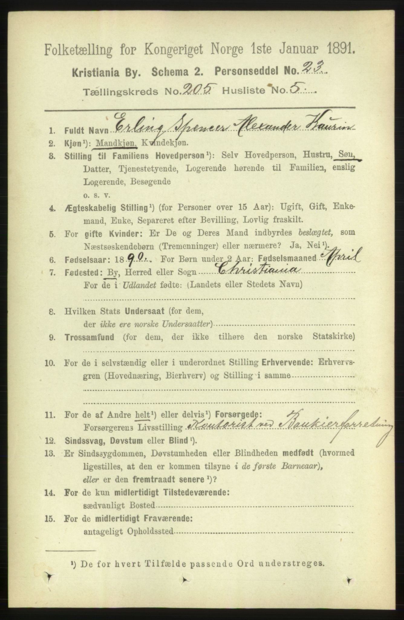 RA, 1891 census for 0301 Kristiania, 1891, p. 123459