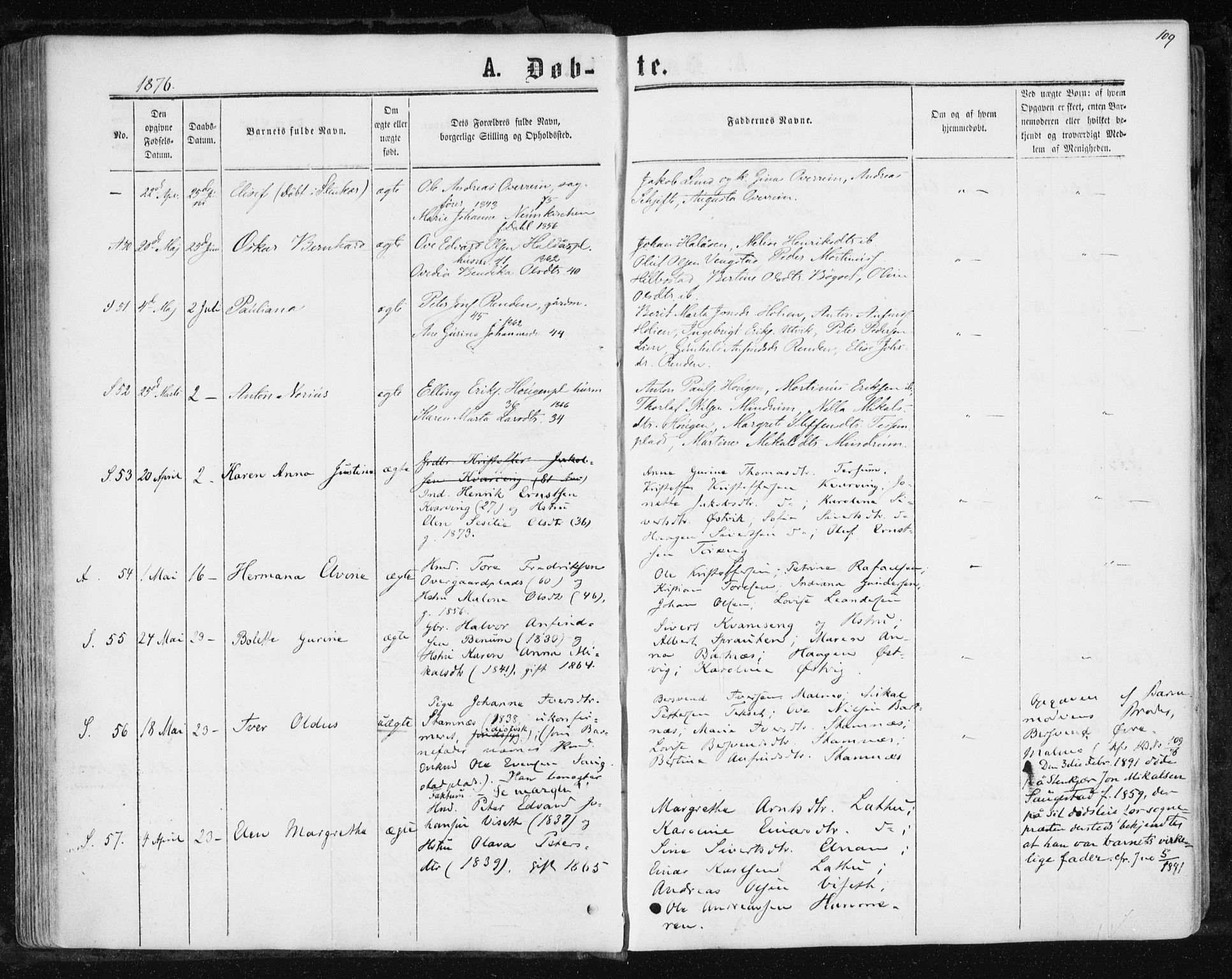 Ministerialprotokoller, klokkerbøker og fødselsregistre - Nord-Trøndelag, AV/SAT-A-1458/741/L0394: Parish register (official) no. 741A08, 1864-1877, p. 109