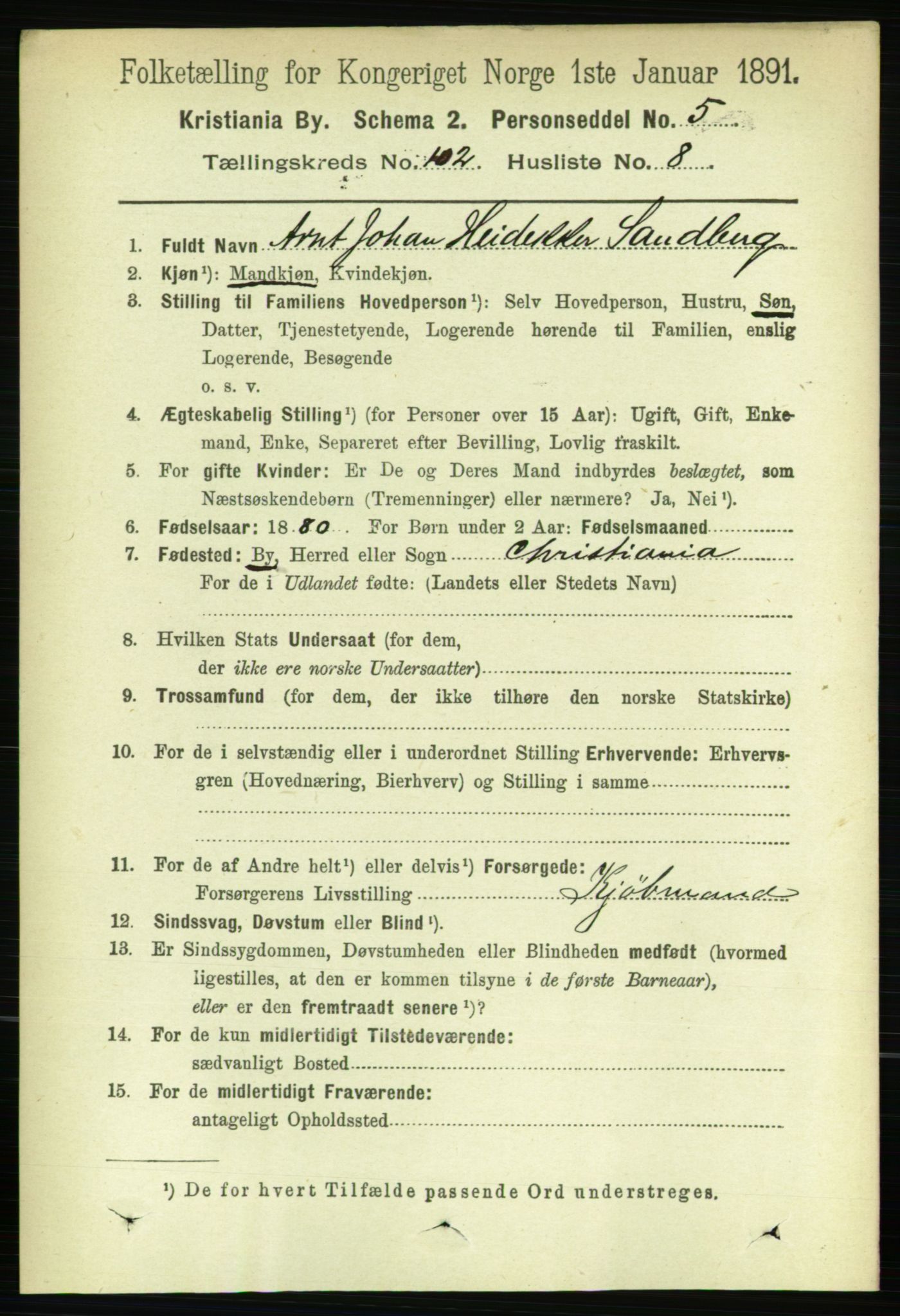 RA, 1891 census for 0301 Kristiania, 1891, p. 50770