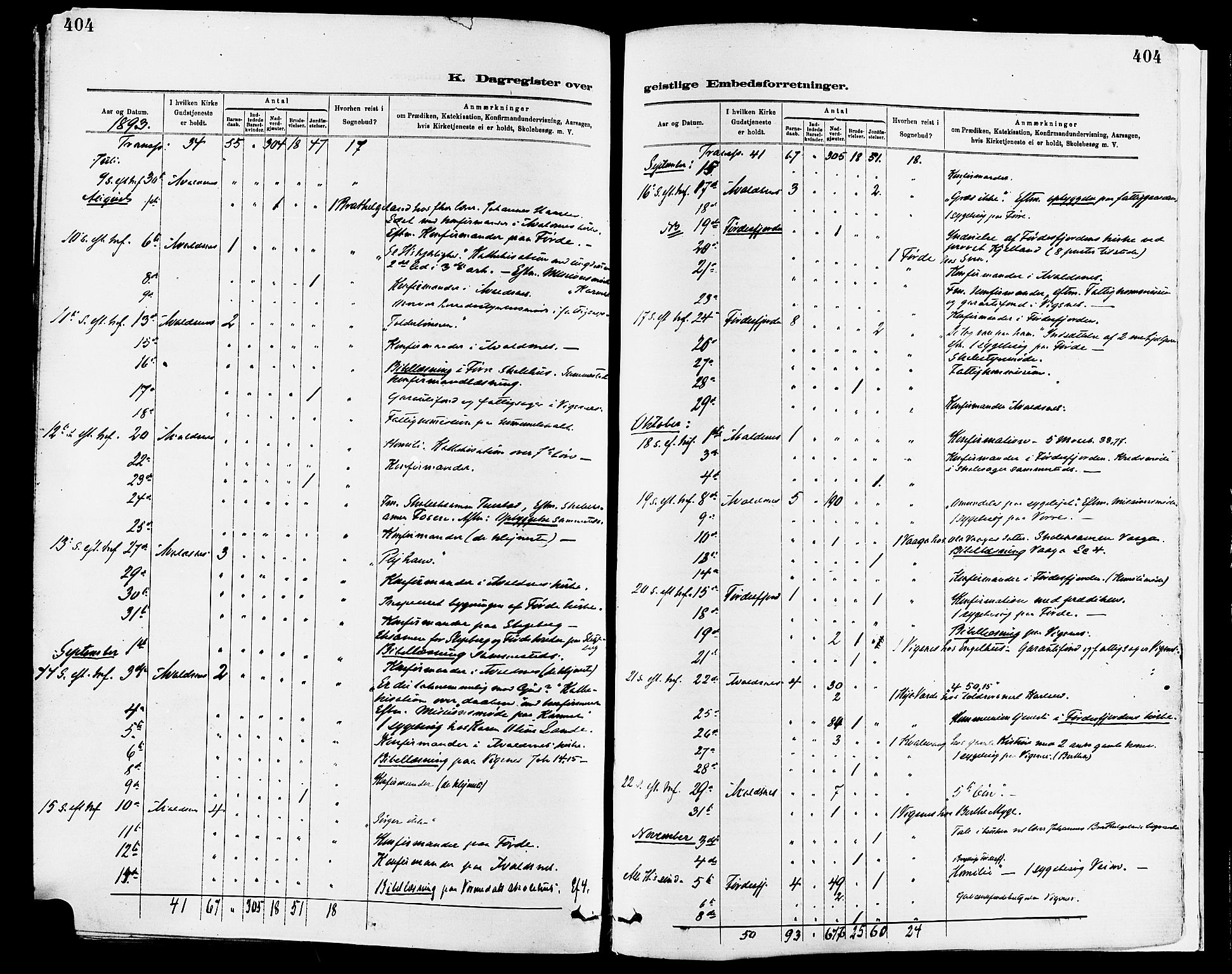 Avaldsnes sokneprestkontor, AV/SAST-A -101851/H/Ha/Haa/L0015: Parish register (official) no. A 15, 1880-1906, p. 404