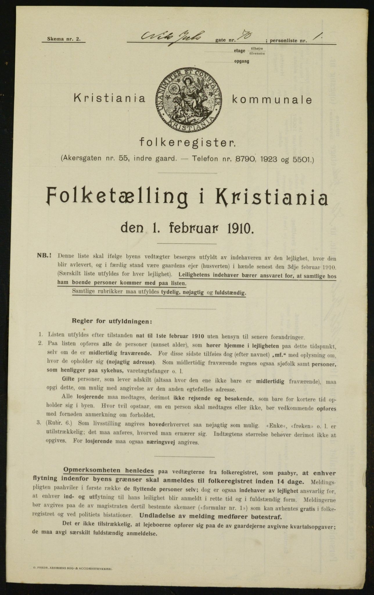 OBA, Municipal Census 1910 for Kristiania, 1910, p. 68542