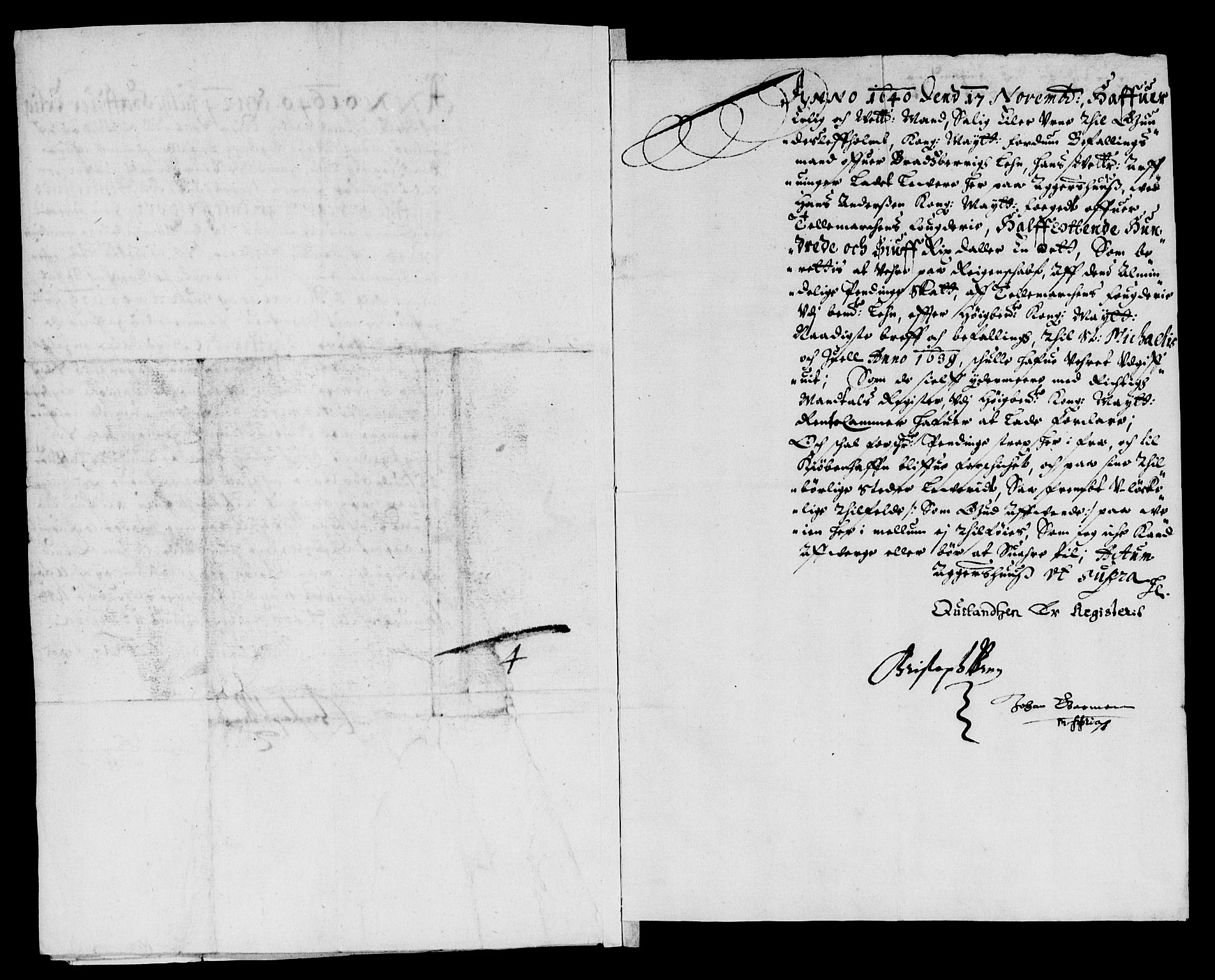 Rentekammeret inntil 1814, Reviderte regnskaper, Lensregnskaper, RA/EA-5023/R/Rb/Rbp/L0023: Bratsberg len, 1639-1640