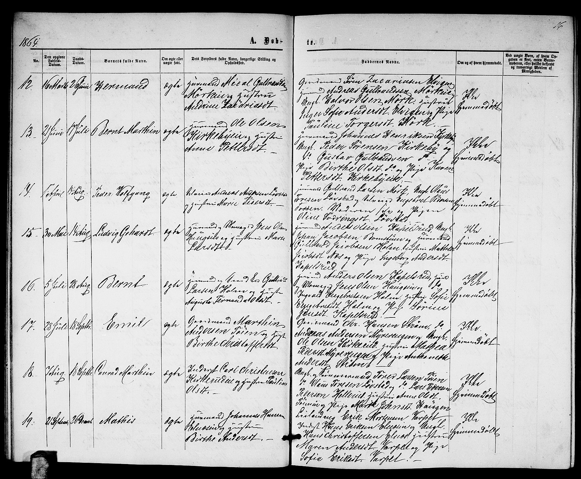 Nittedal prestekontor Kirkebøker, SAO/A-10365a/G/Gb/L0001: Parish register (copy) no. II 1, 1859-1878, p. 16