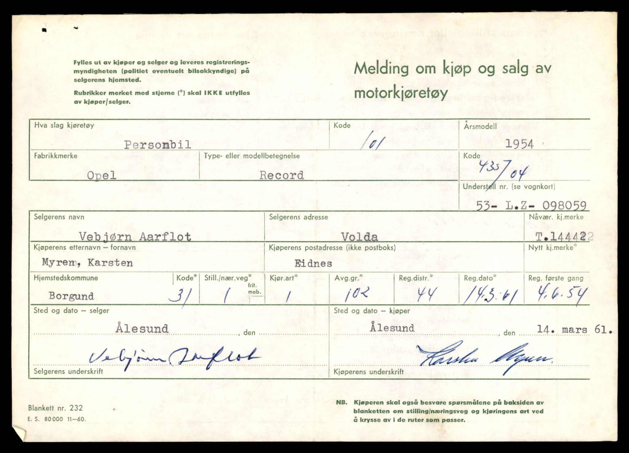 Møre og Romsdal vegkontor - Ålesund trafikkstasjon, AV/SAT-A-4099/F/Fe/L0045: Registreringskort for kjøretøy T 14320 - T 14444, 1927-1998, p. 3224